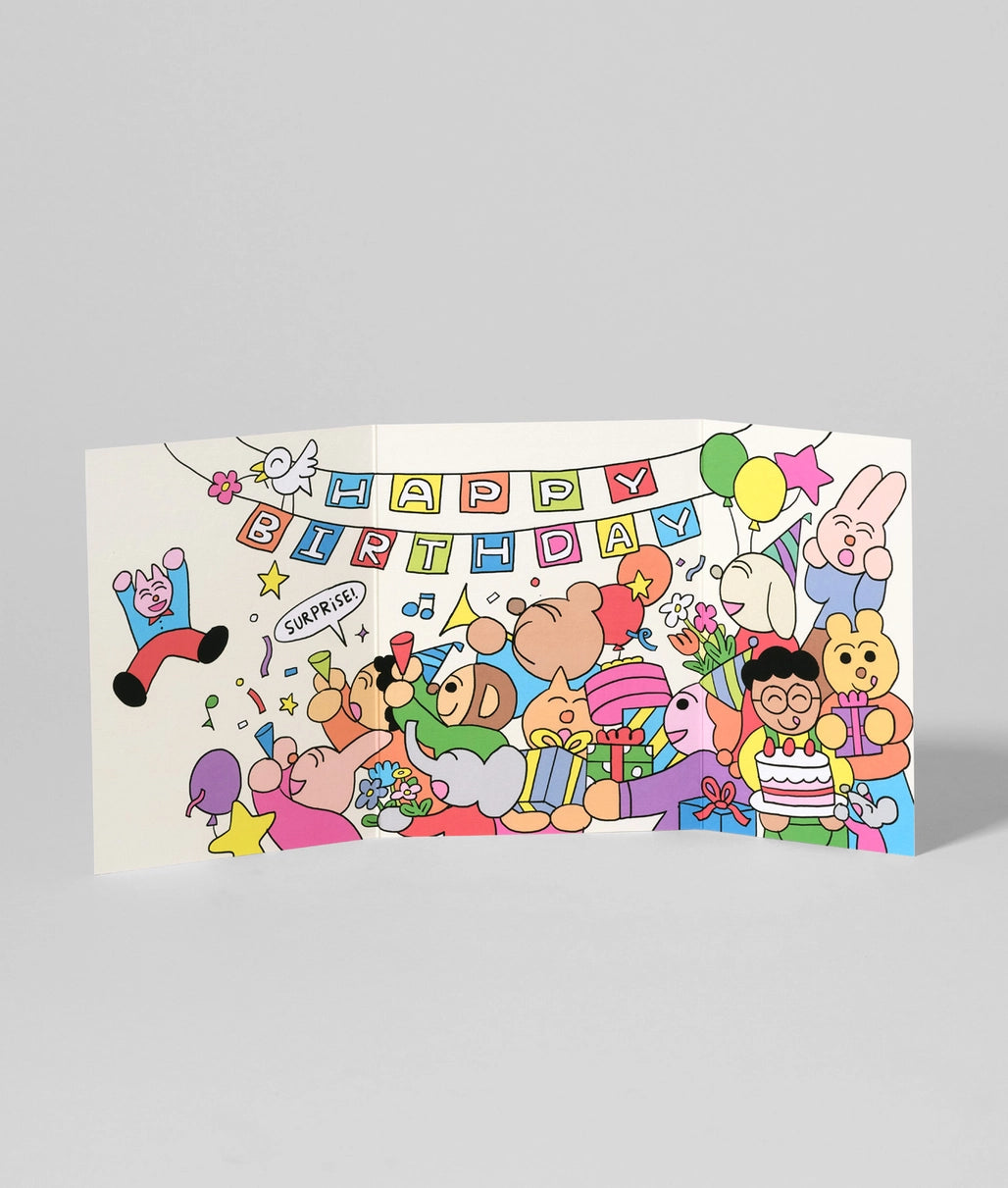 Shhh Surprise Birthday Fold Out Card image 0