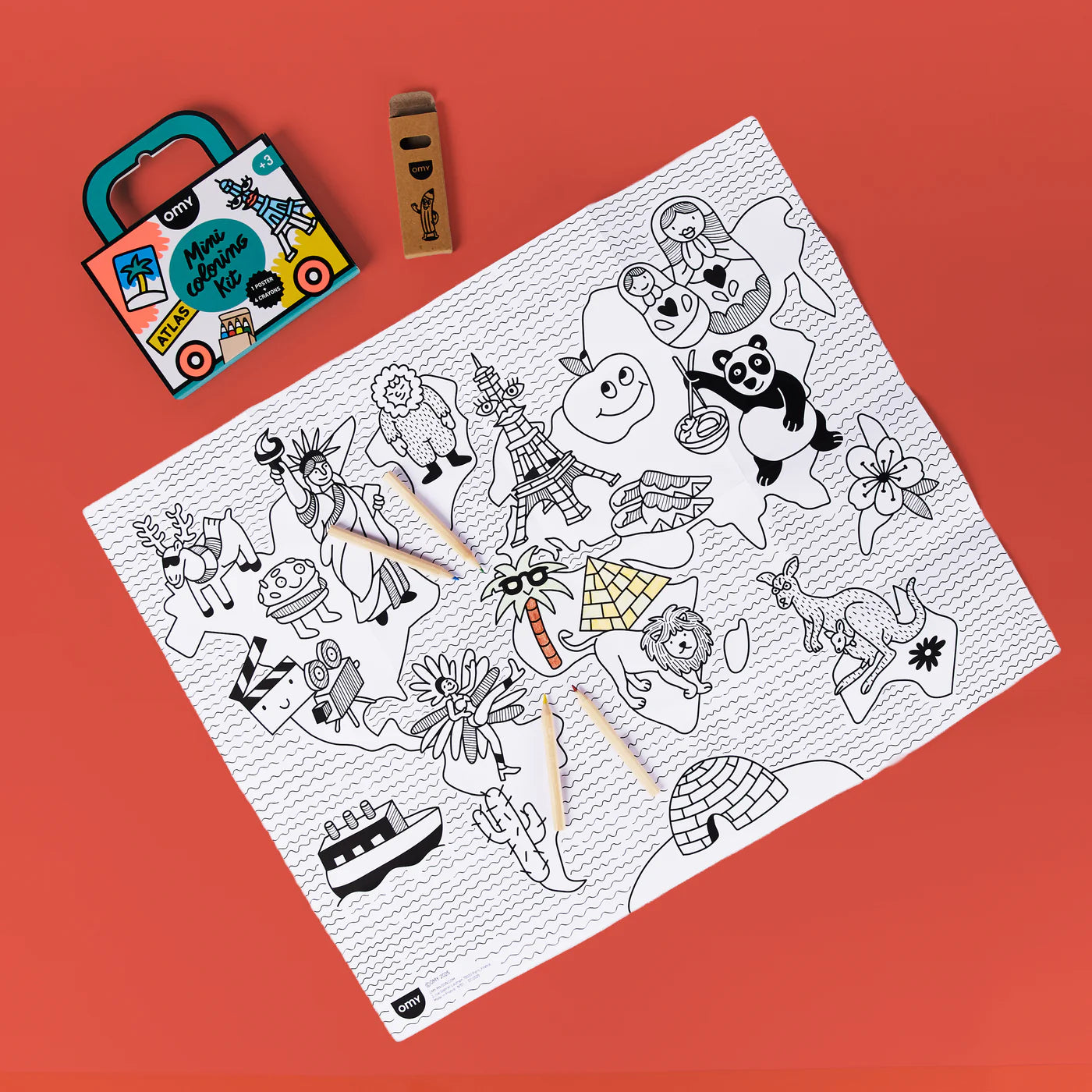 Atlas Mini Colouring Kit with Crayons image 2