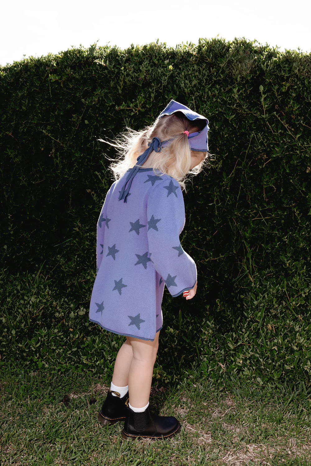 Lucky Stars Cotton Bandana Violet + Navy