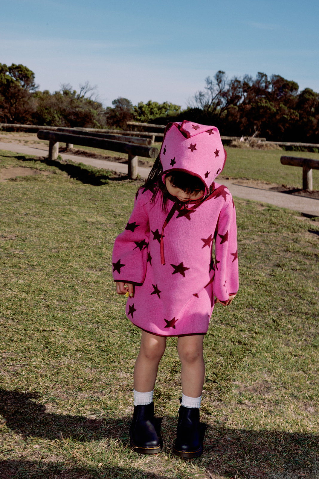 Lucky Stars Cotton Bandana Bright Pink