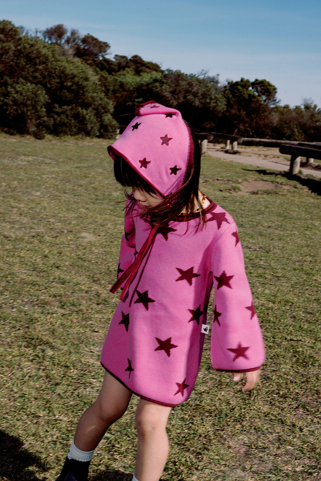 Lucky Stars Cotton Bandana Bright Pink