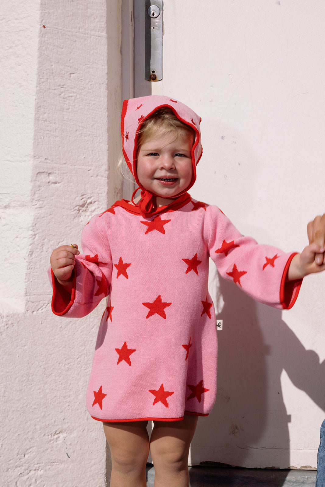 Lucky Stars Cotton Bandana  Pink + Red