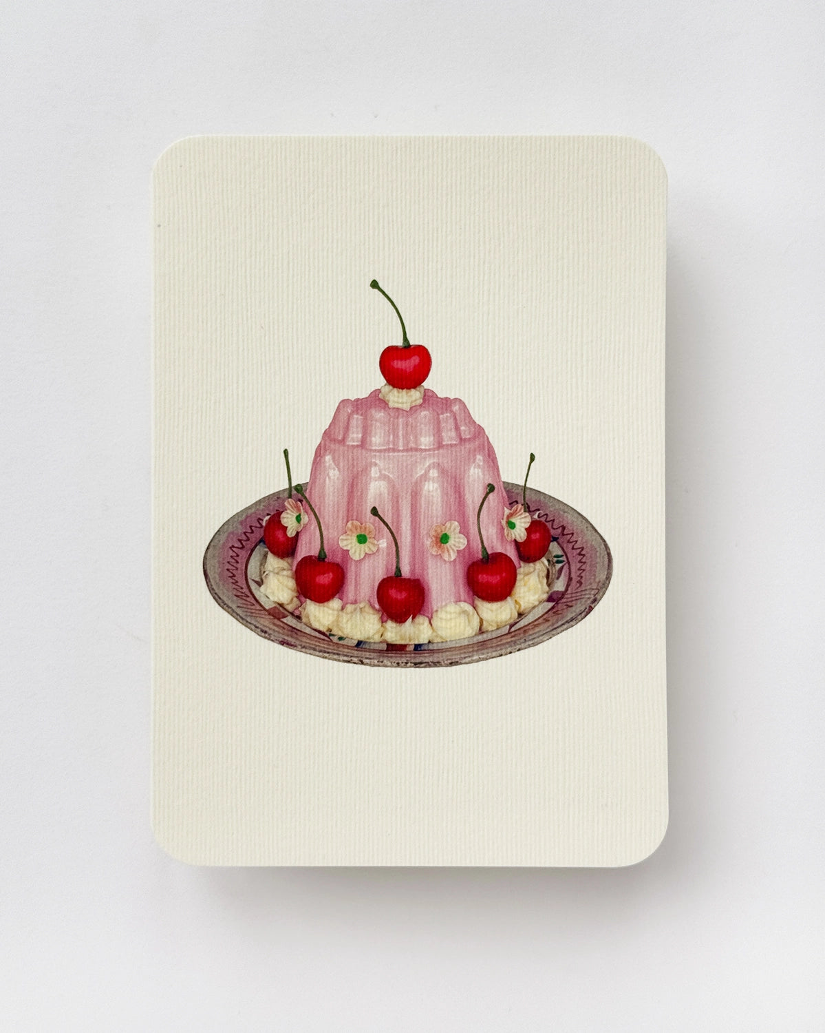 Rose Petal Cream Blancmange Greeting Card image 0
