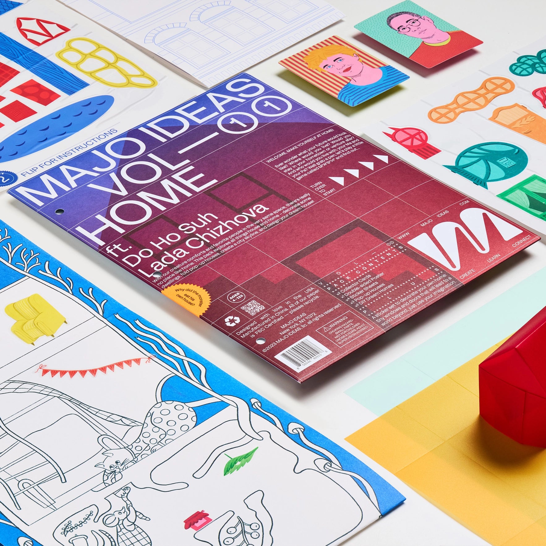 Majo Ideas Home Sticker Based Art Pack Vol ①① + ArchiTek Architecture Building Kit