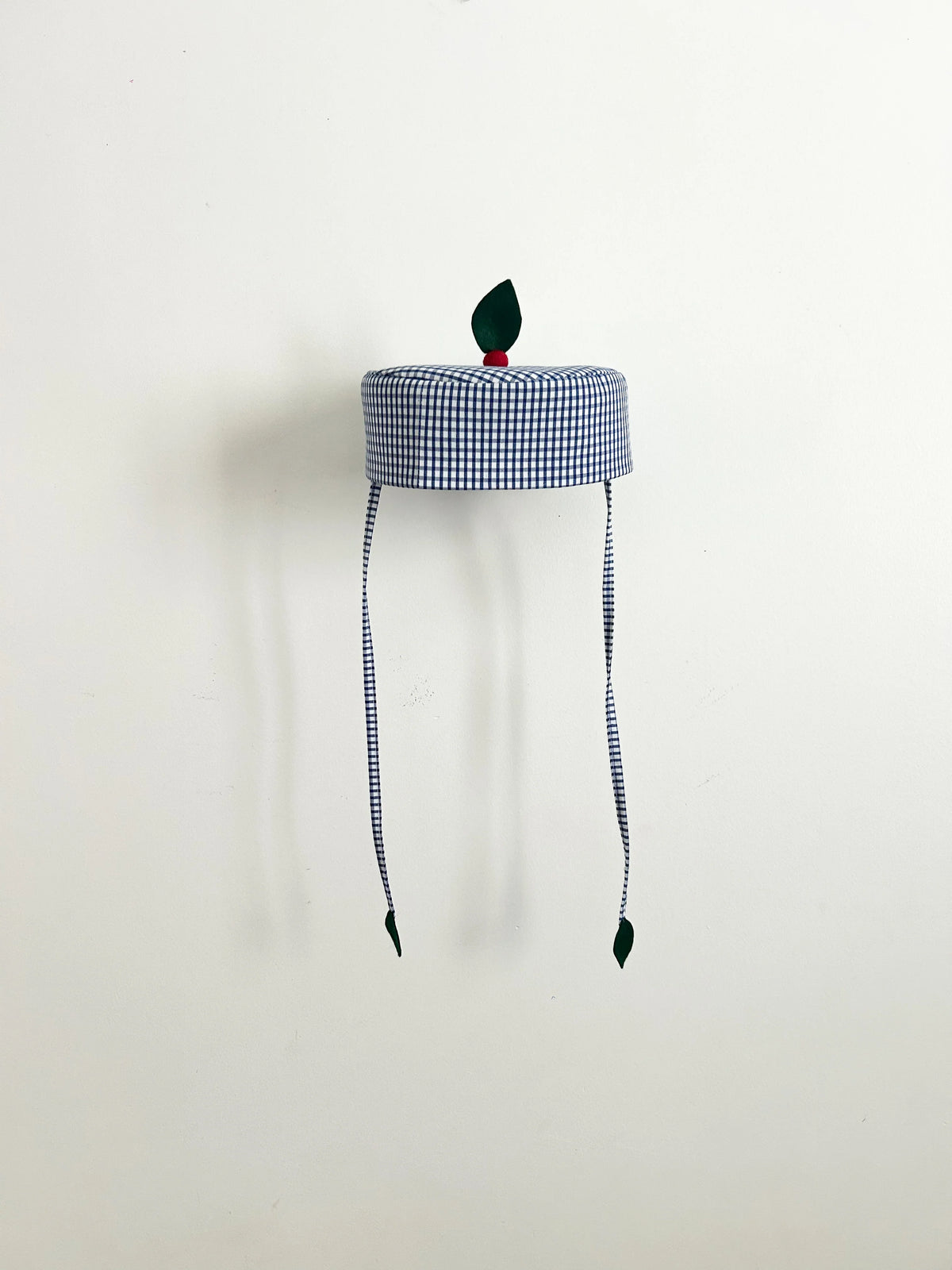 Pompon Cucu Blue Vichy Apple Hat