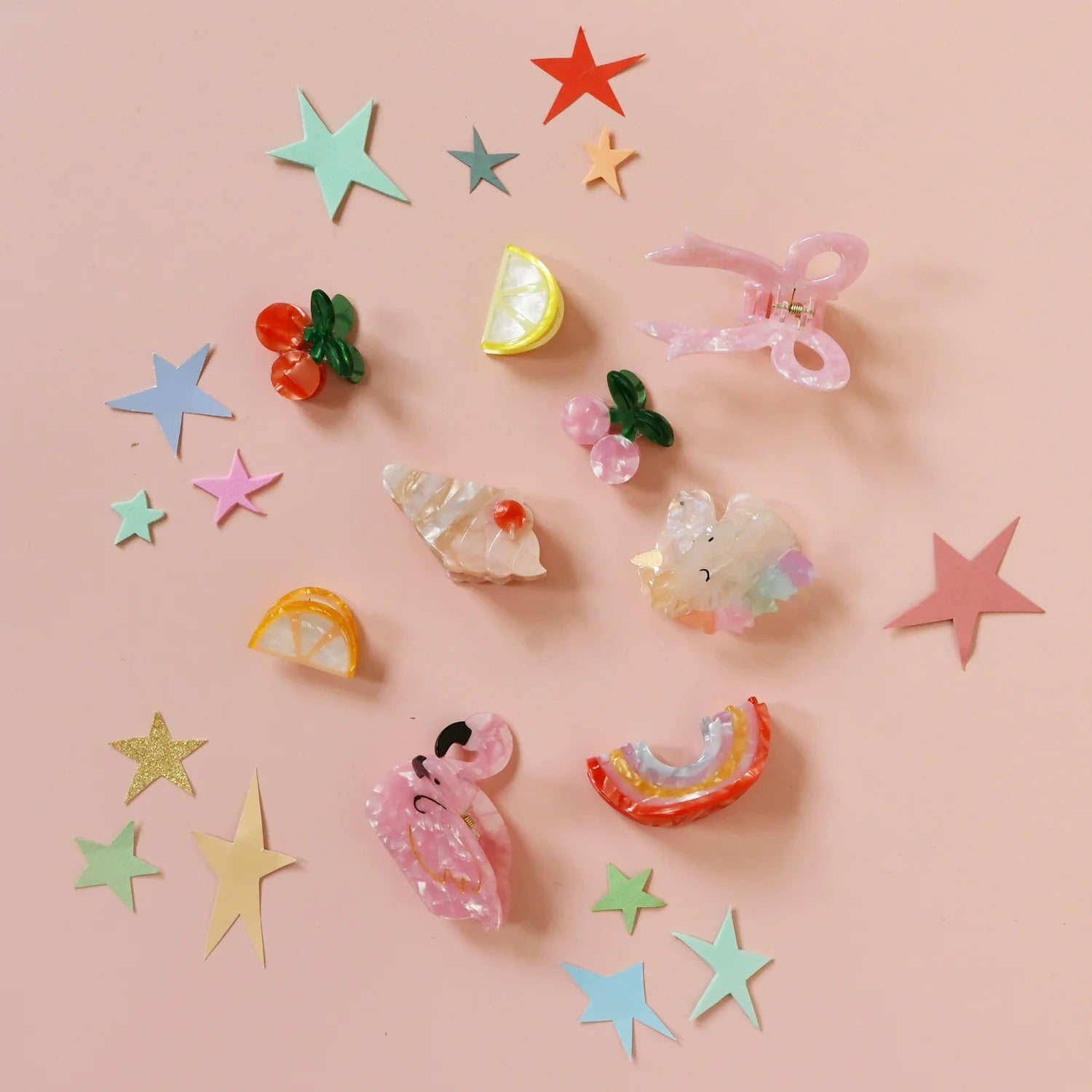 Rainbow Unicorn Claw Hair Clip