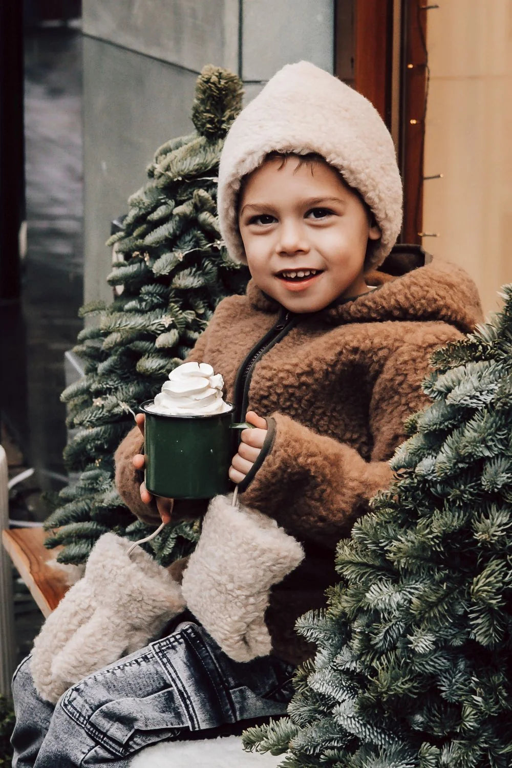 Kids Light Wool Beanie Dijon