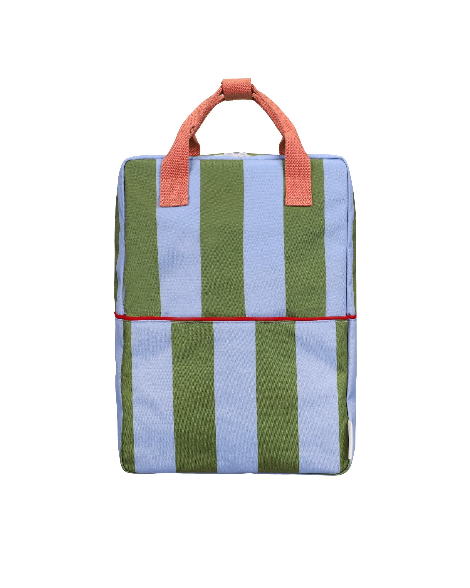 Sticky Lemon Recycled Large Stripes Backpack Tickling grass + Cloud blue