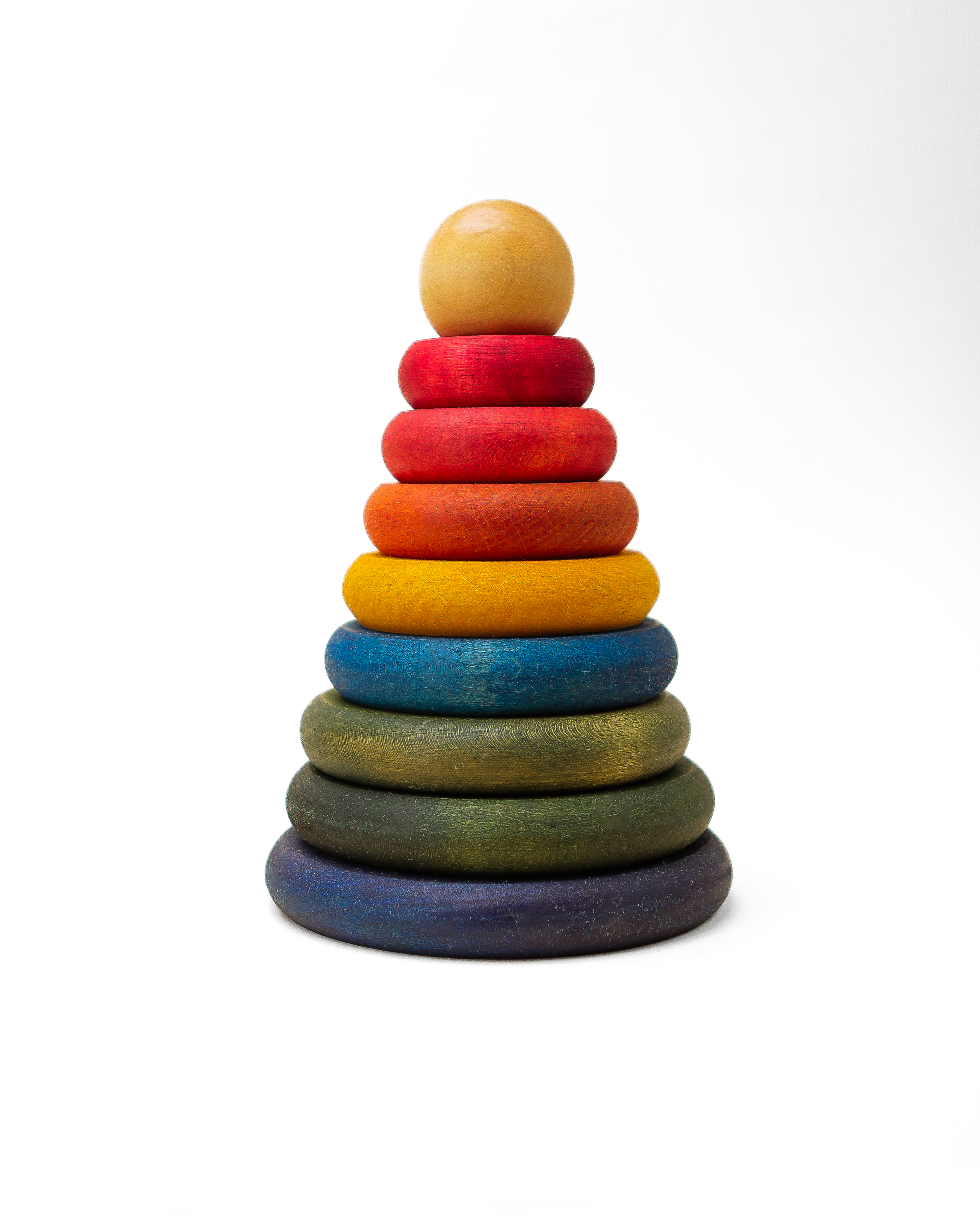 Rainbow Round Pyramid Montessori Stacker image 0
