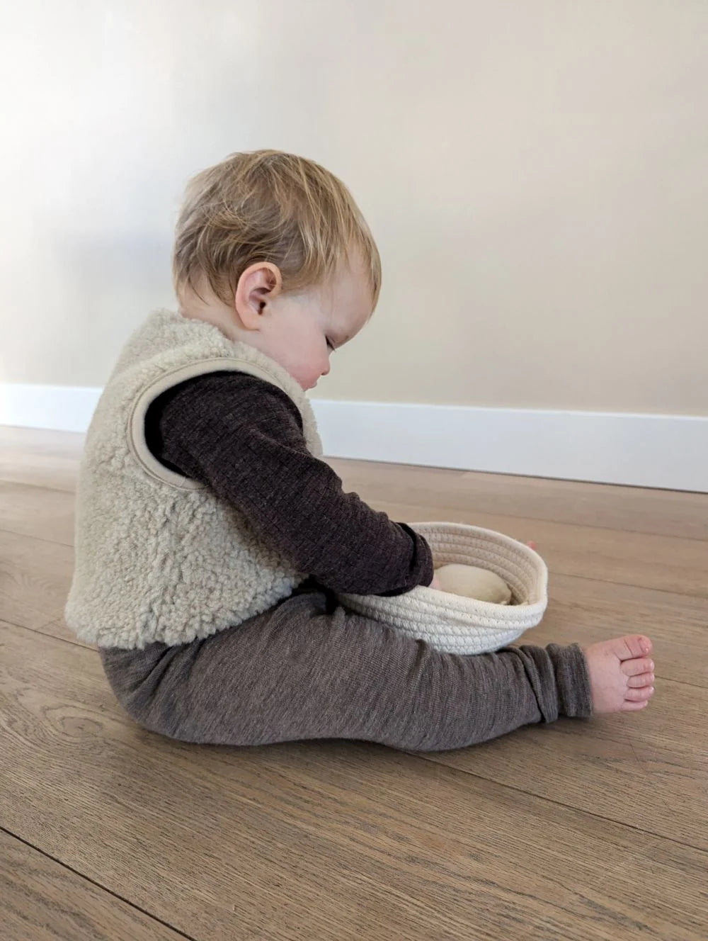 Baby Vest Lulu Light Wool Natural