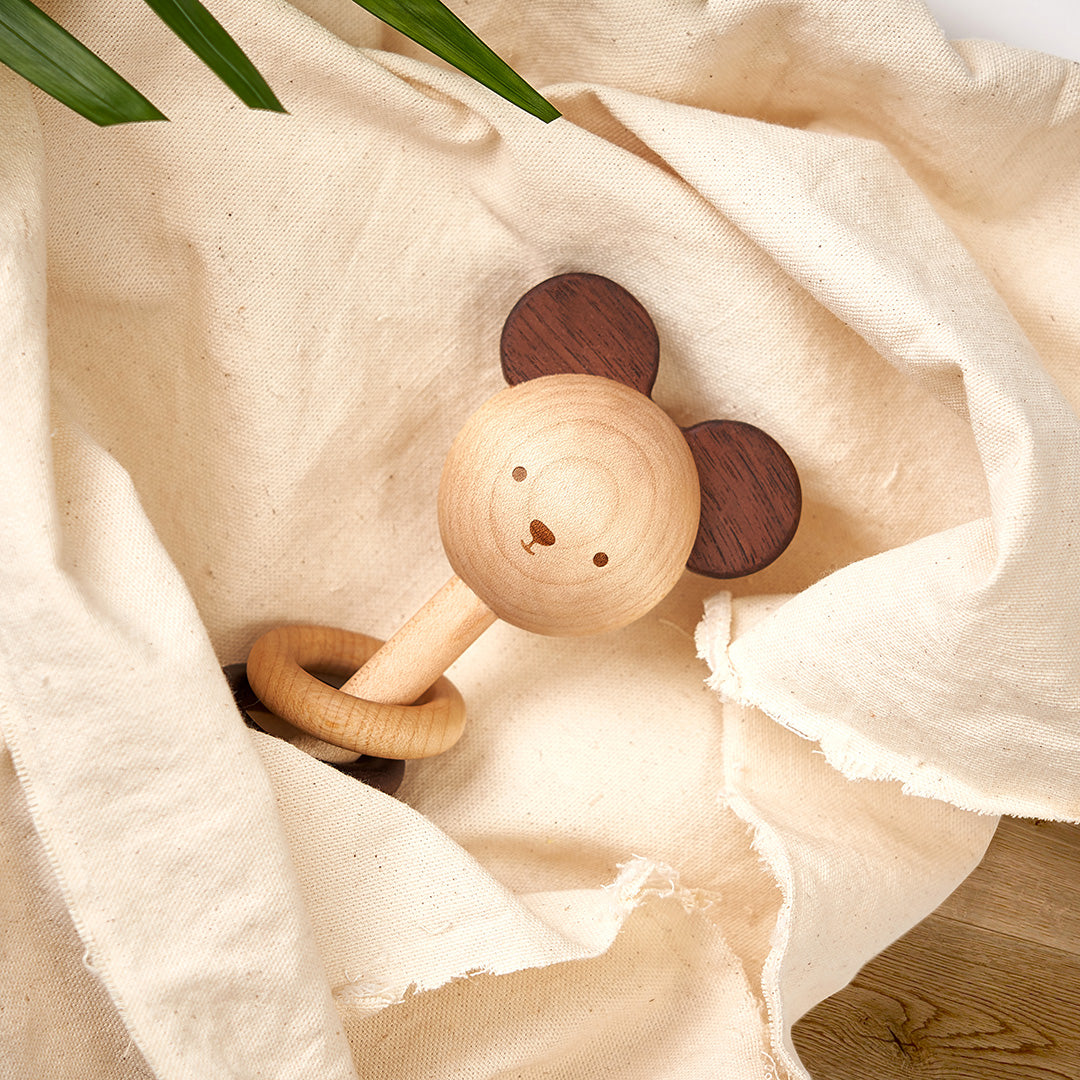 Nice to Michu Baby Rattle | Wooden Toys image 1