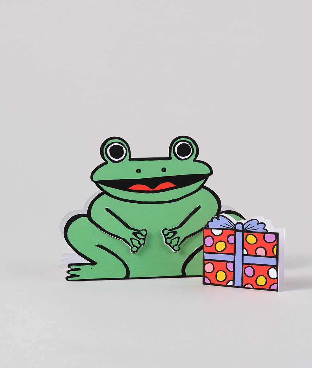 Frog with Mini Card Kid's Greetings Card image 3