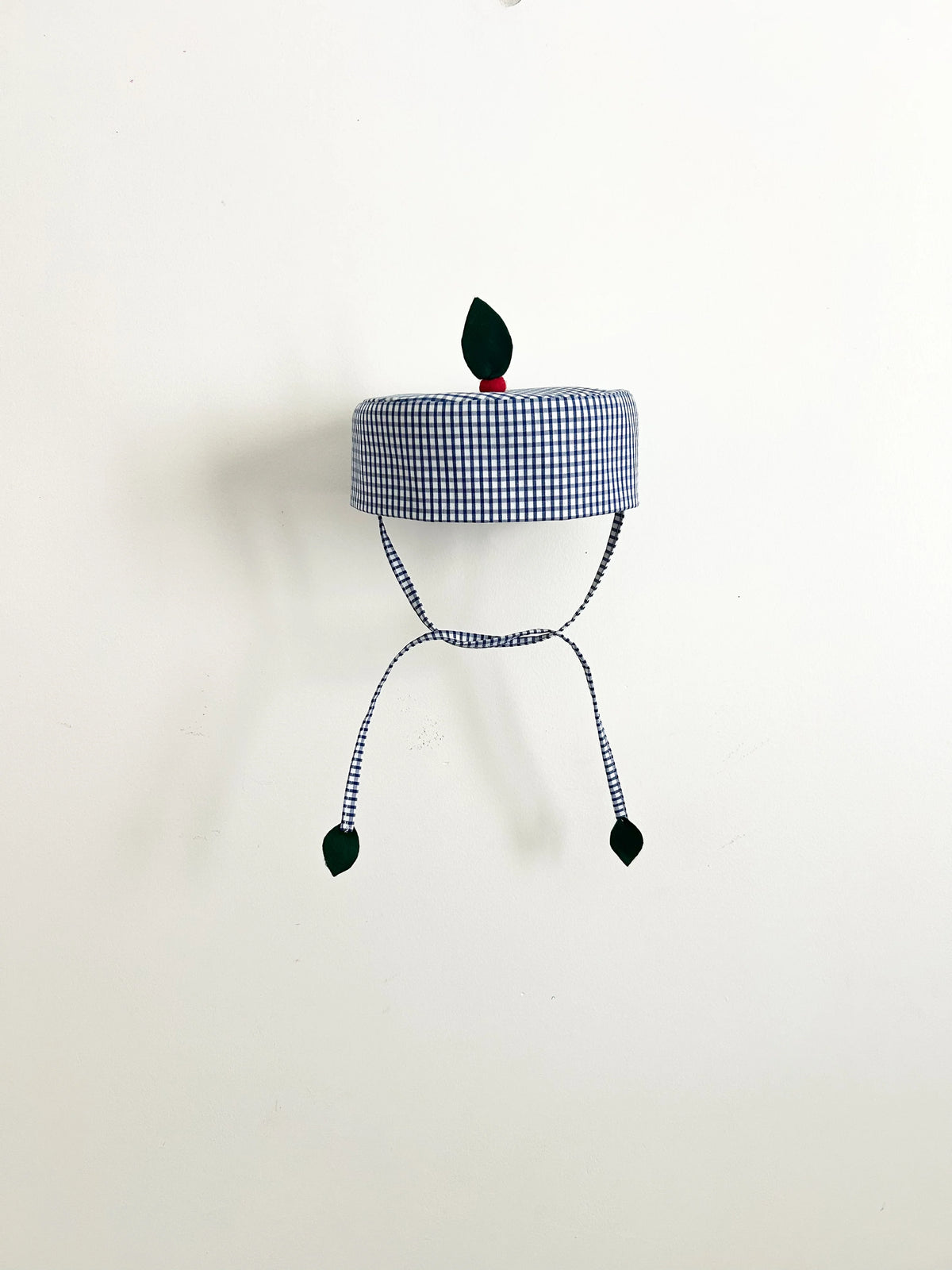 Pompon Cucu Blue Vichy Apple Hat