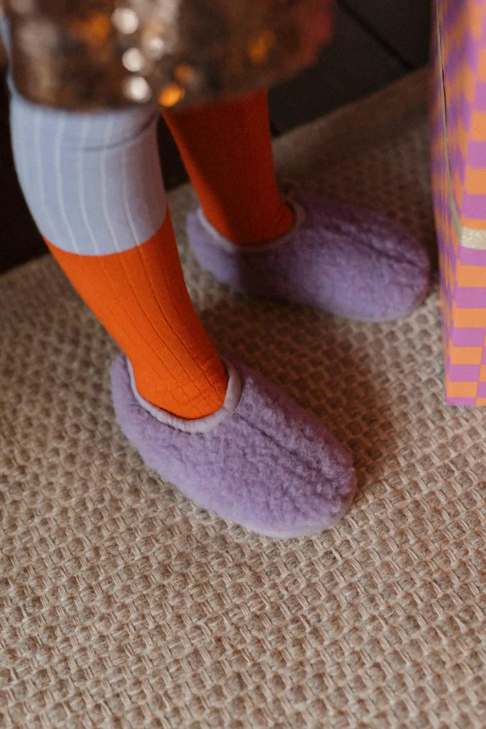 Cloudlet Kids Wool Slippers Purple