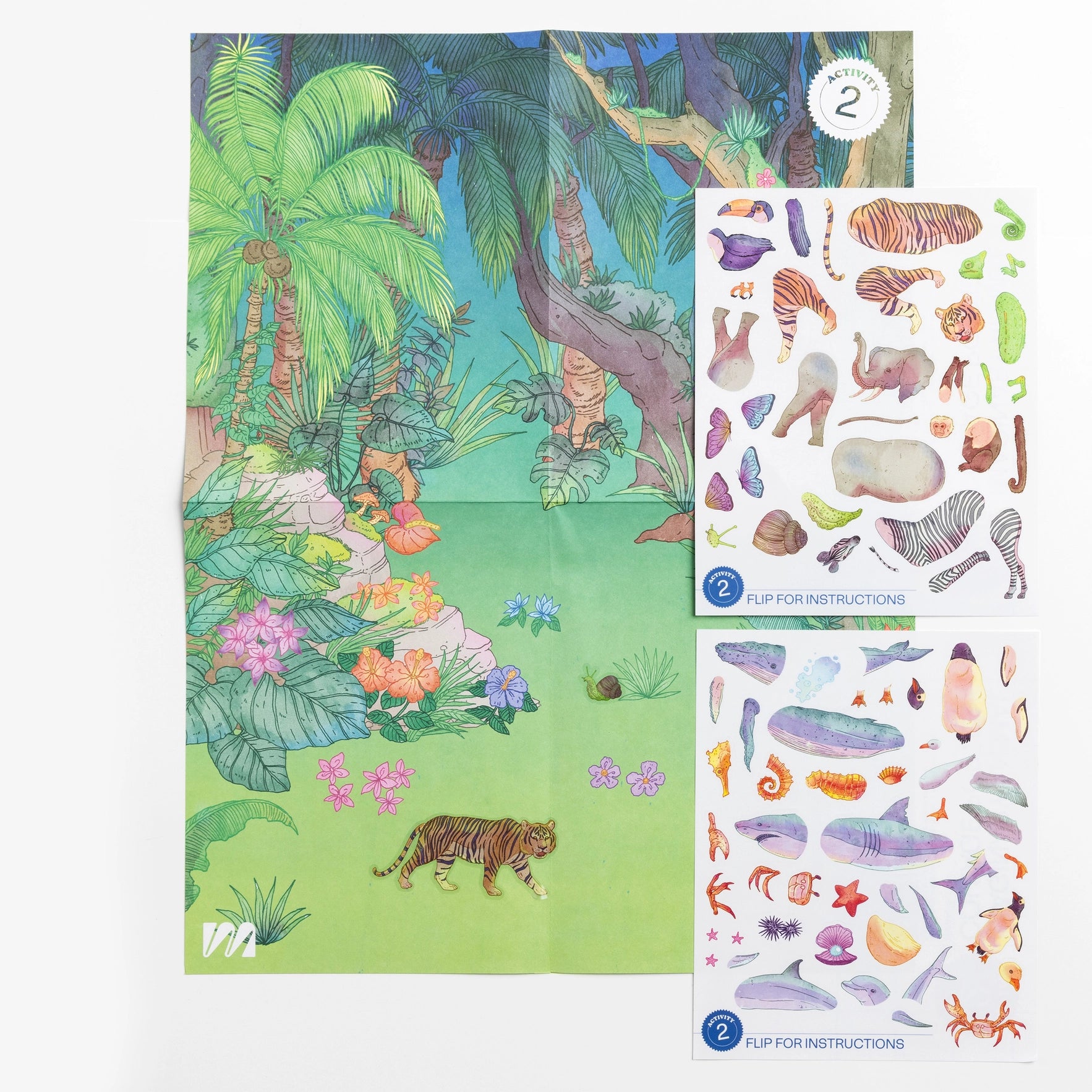 Majo Ideas Animal Sticker Based Art Pack Vol ⑦ + Magic Bubble Bear (One Colour)
