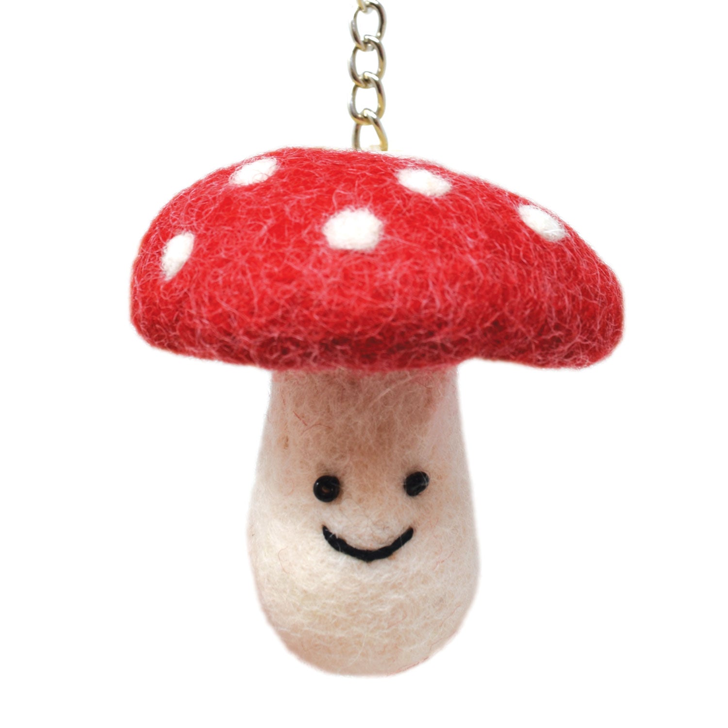 Red Mushroom Felt Keychain image 1