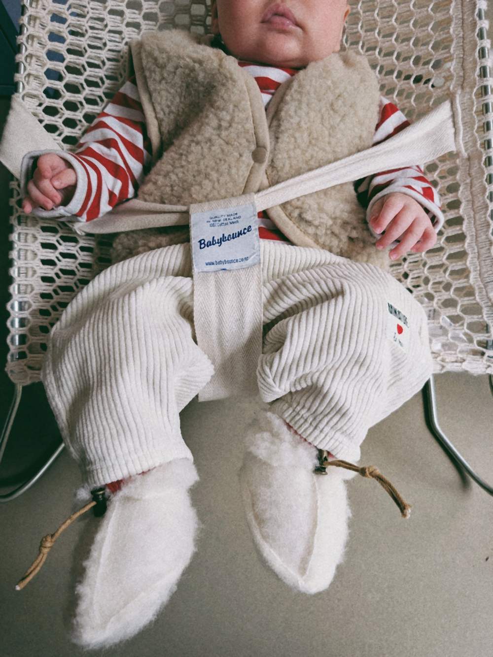 Emo Baby Wool Booties Natural
