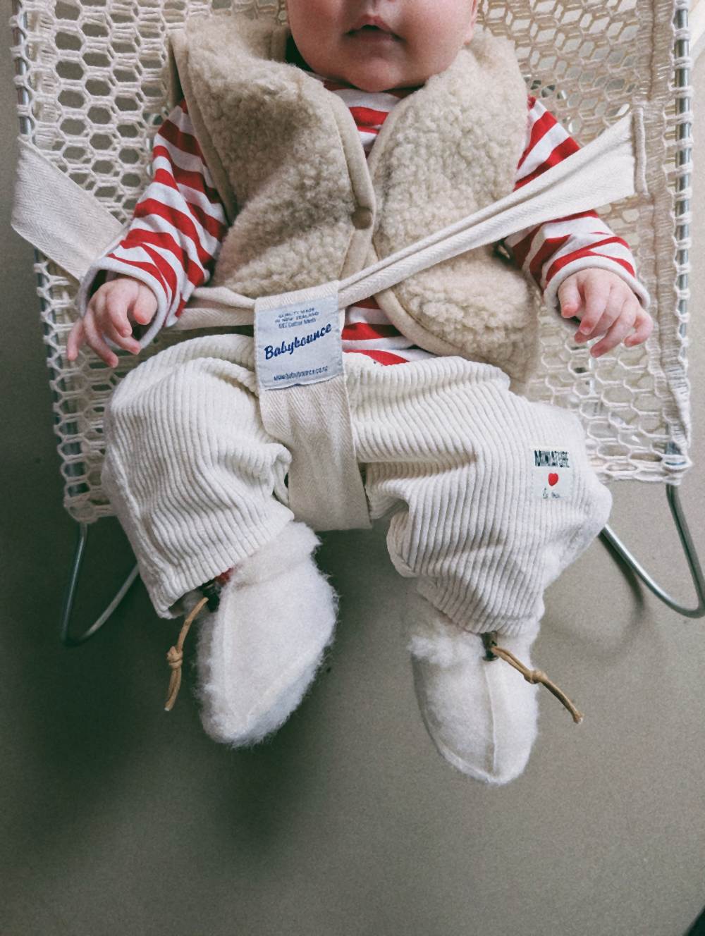 Emo Baby Wool Booties Natural