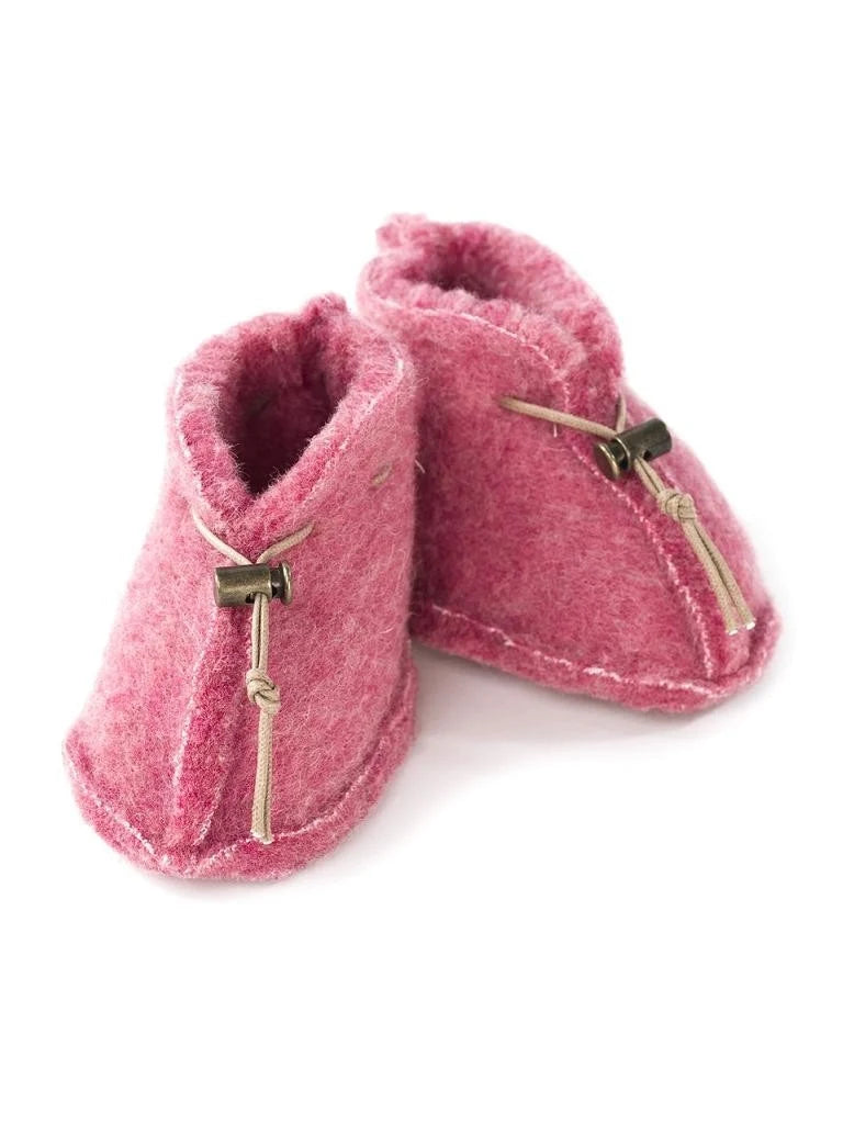 Emo Baby Wool Booties Pink