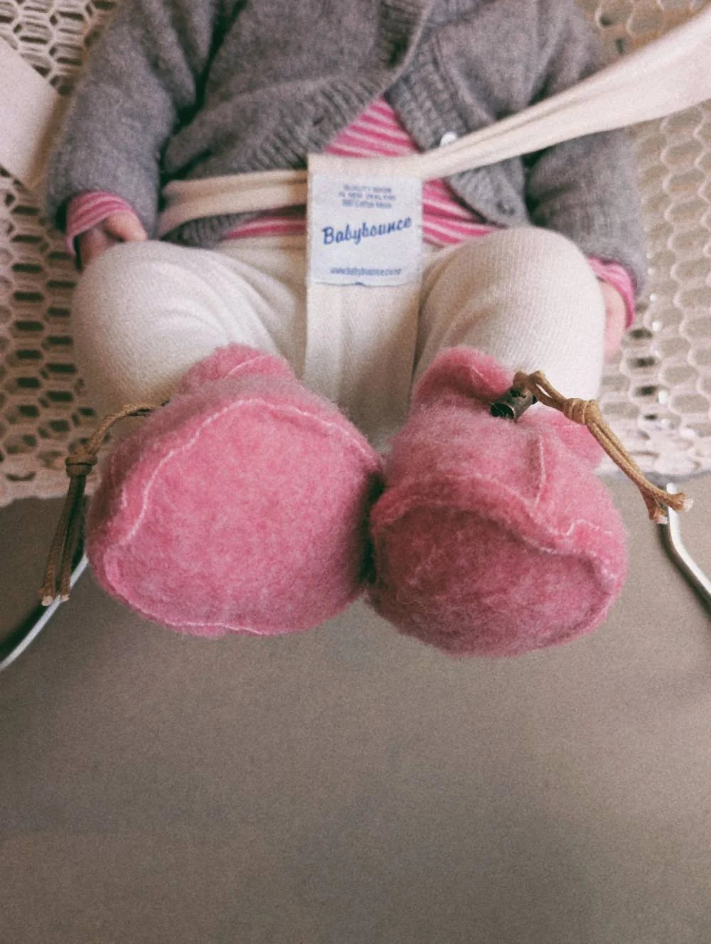Emo Baby Wool Booties Pink