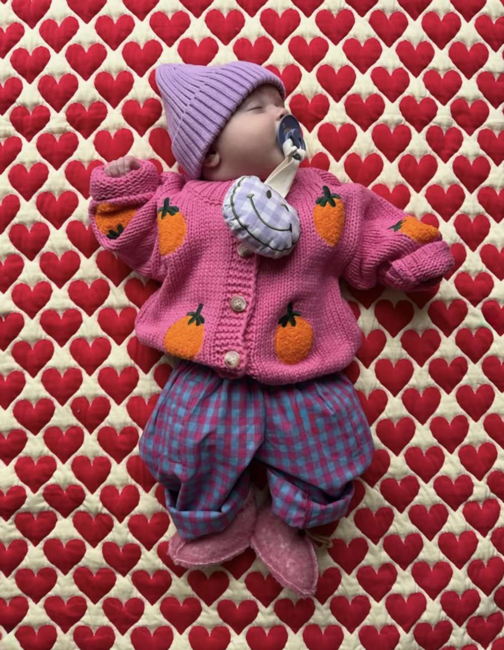 Emo Baby Wool Booties Pink