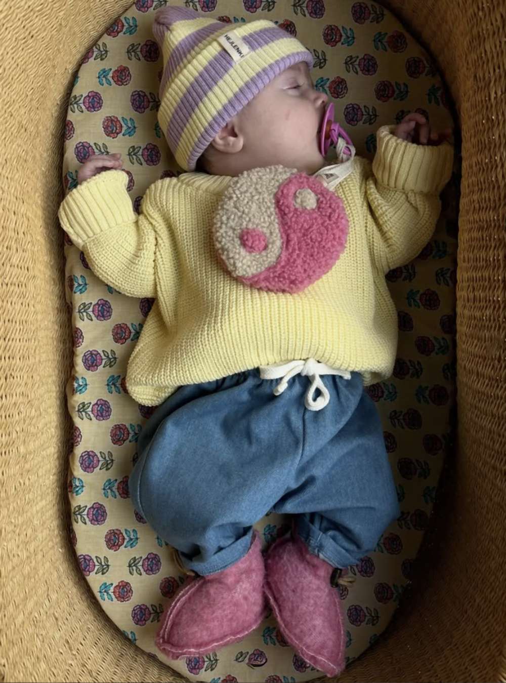 Emo Baby Wool Booties Pink