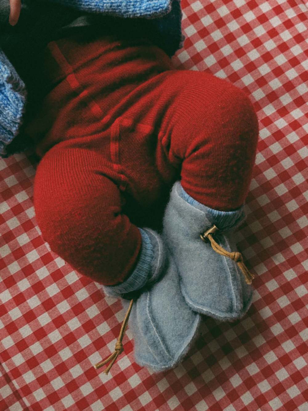 Emo Baby Wool Booties Light Blue