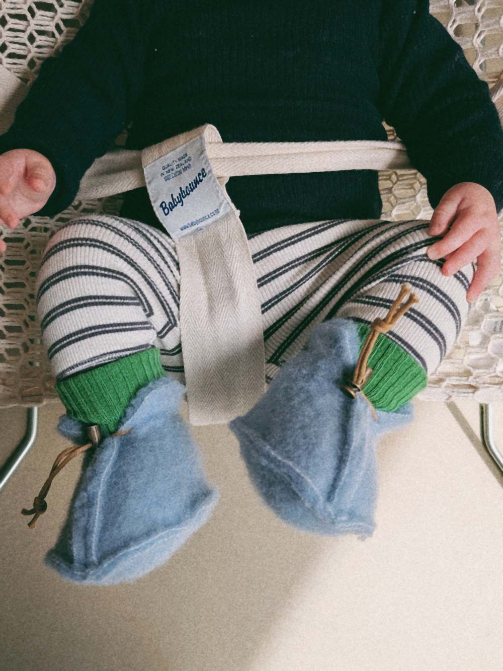 Emo Baby Wool Booties Light Blue