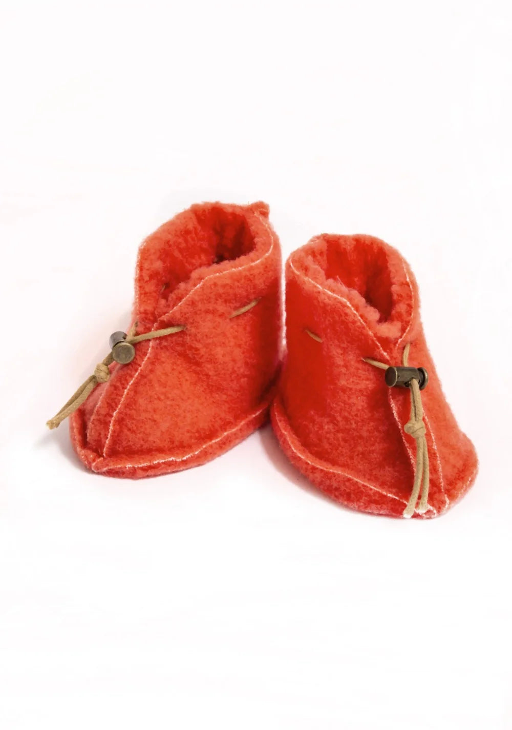 Emo Baby Wool Booties Orange