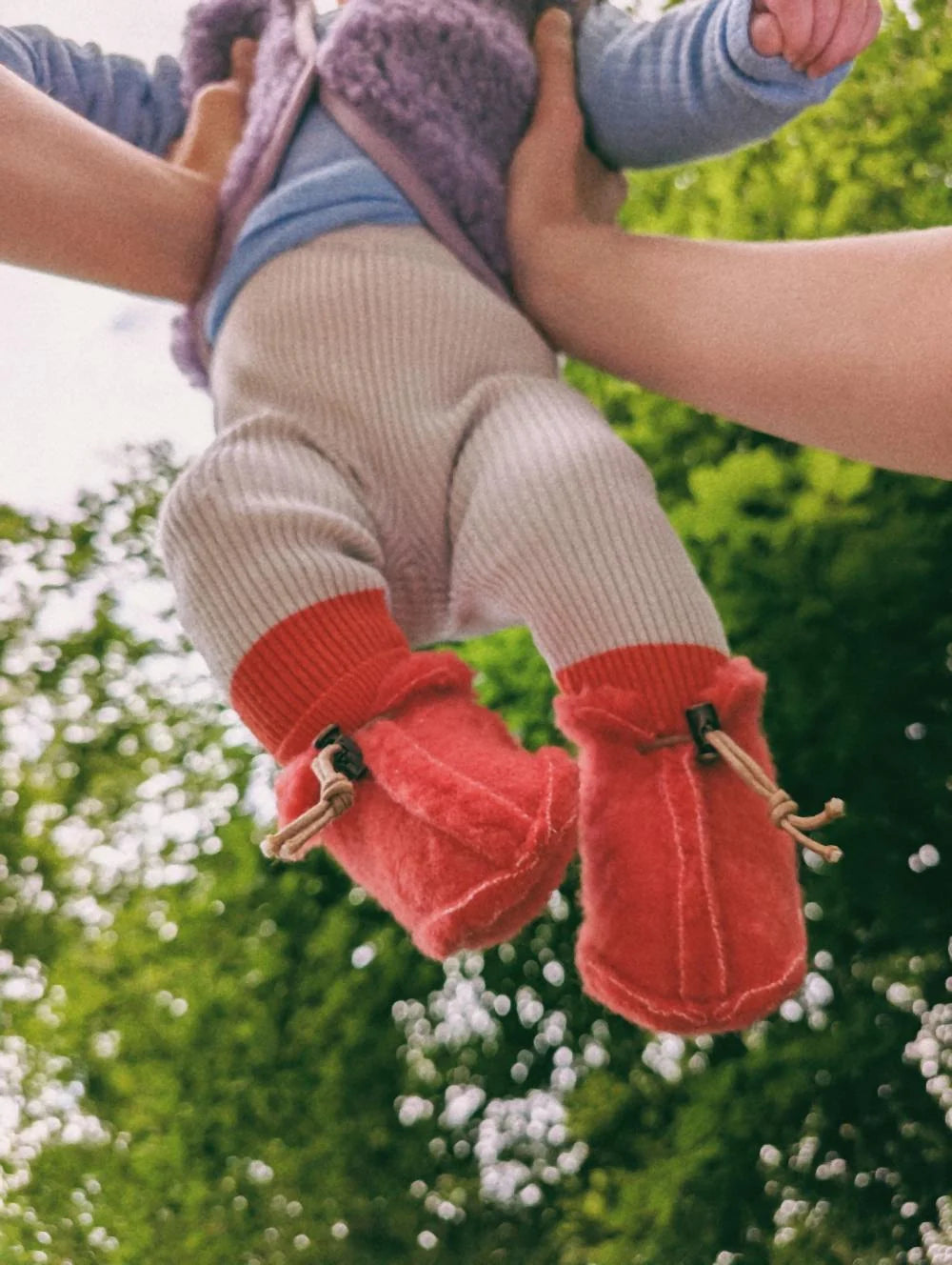 Emo Baby Wool Booties Orange