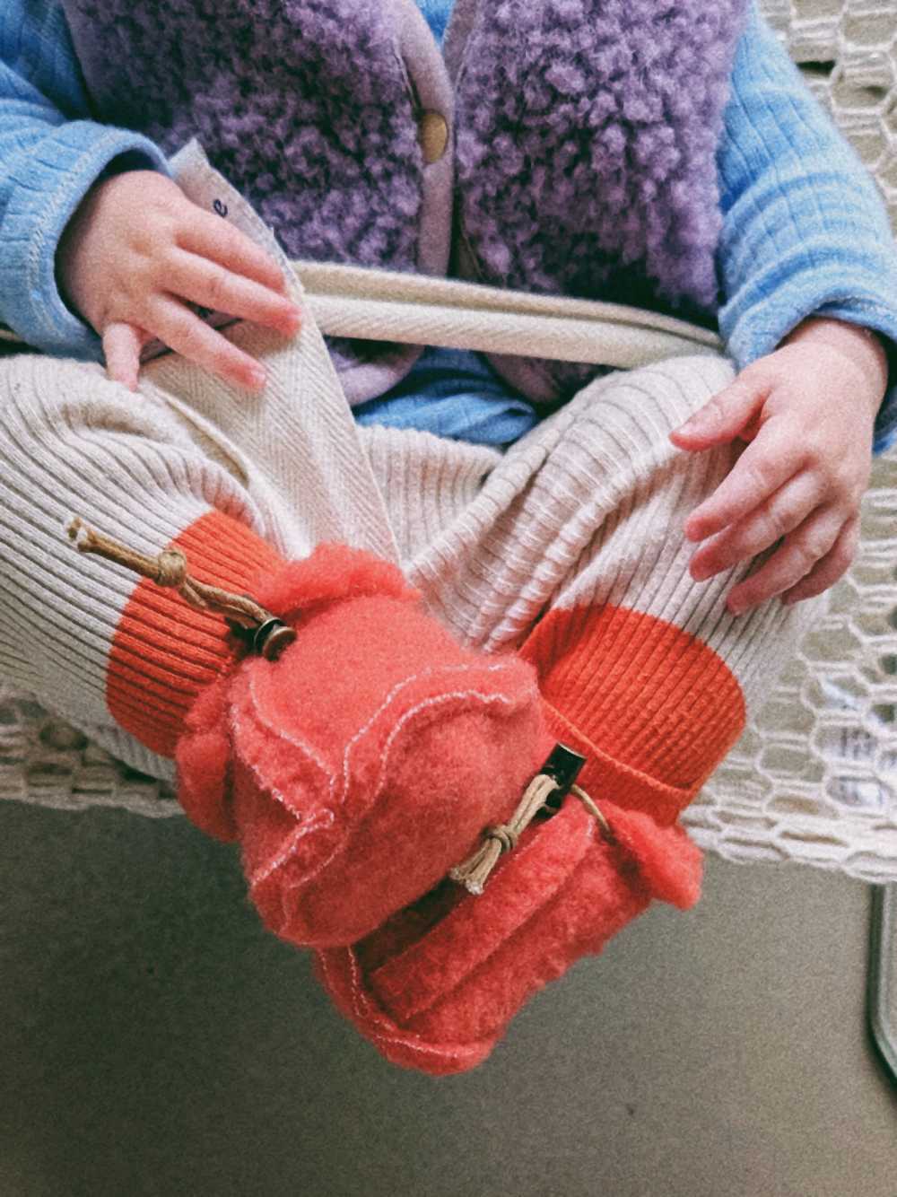 Emo Baby Wool Booties Orange