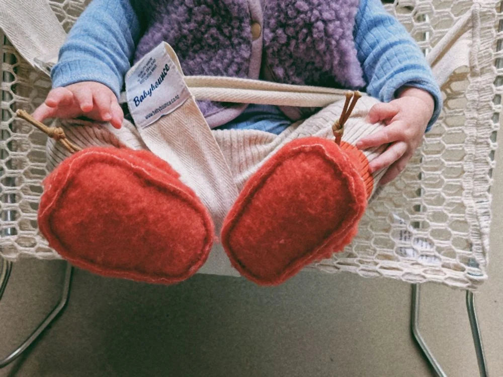 Emo Baby Wool Booties Orange