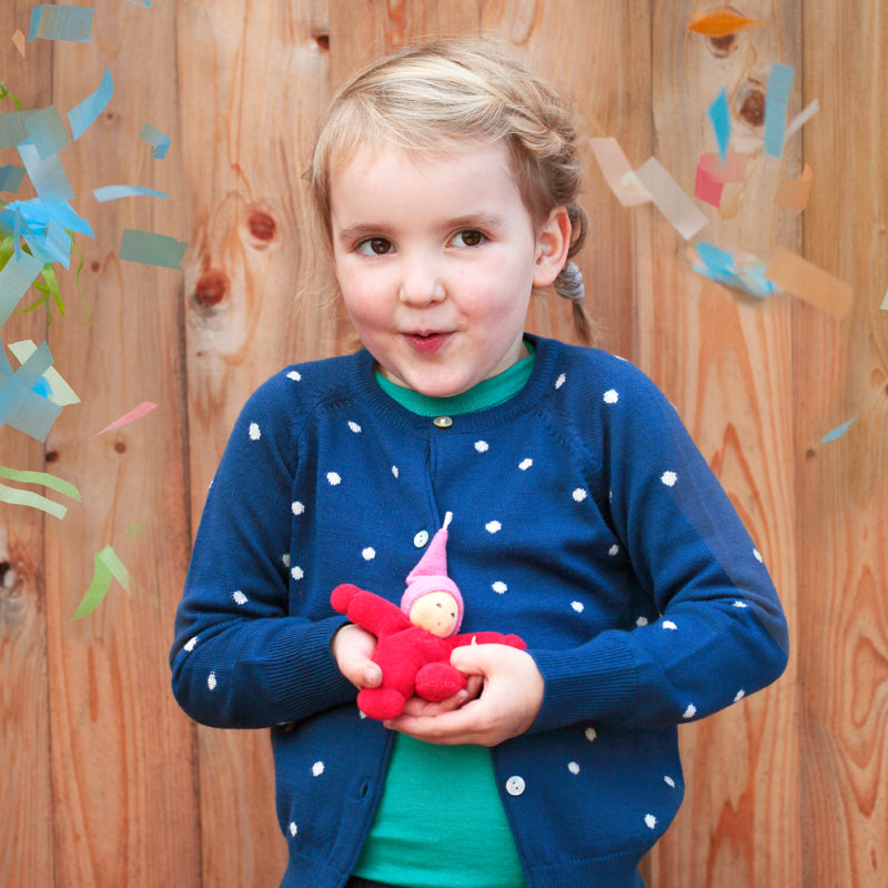 Nanchen Soothing Waldorf Rattle Doll Red image 1