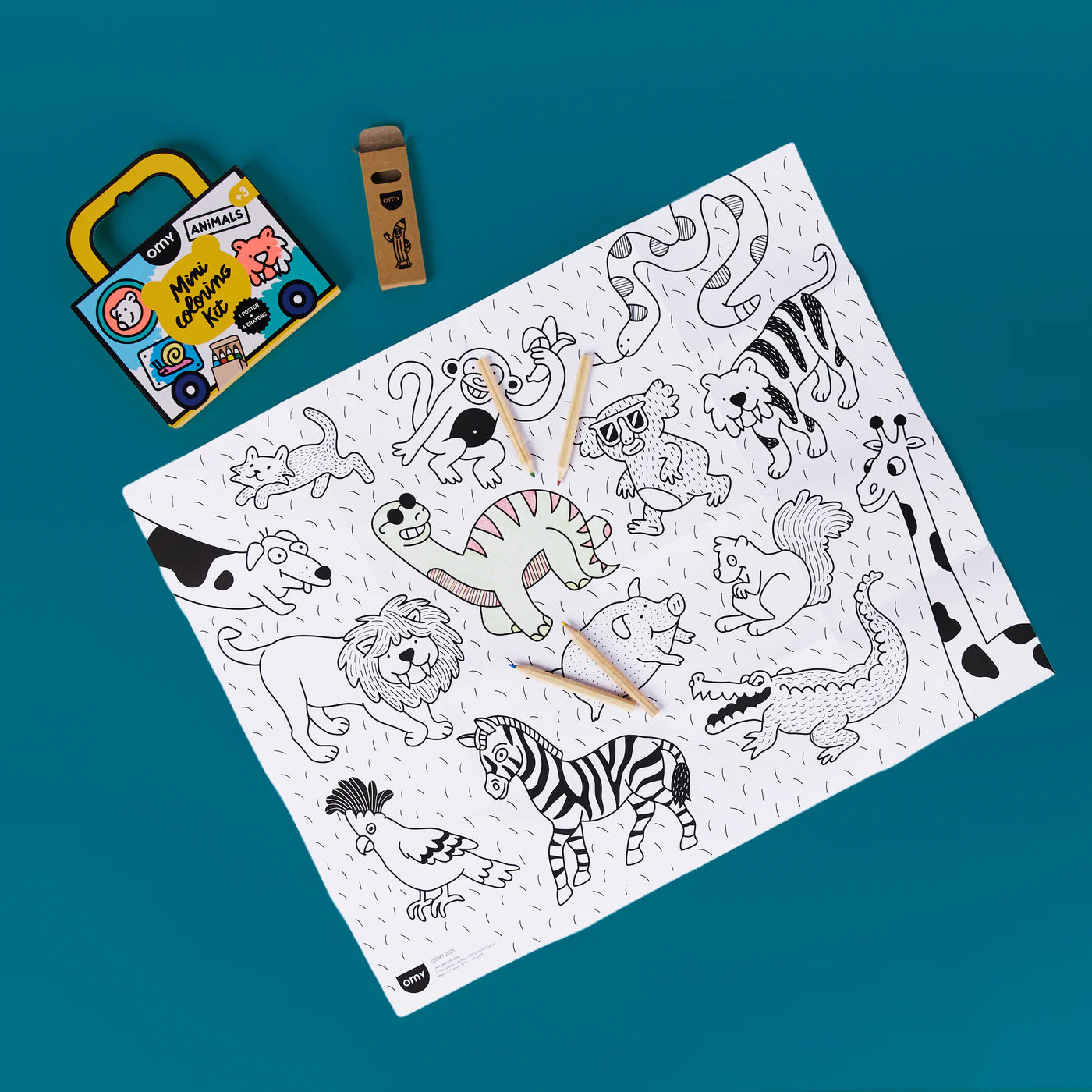 Animal Mini Colouring Kit with Crayons image 2