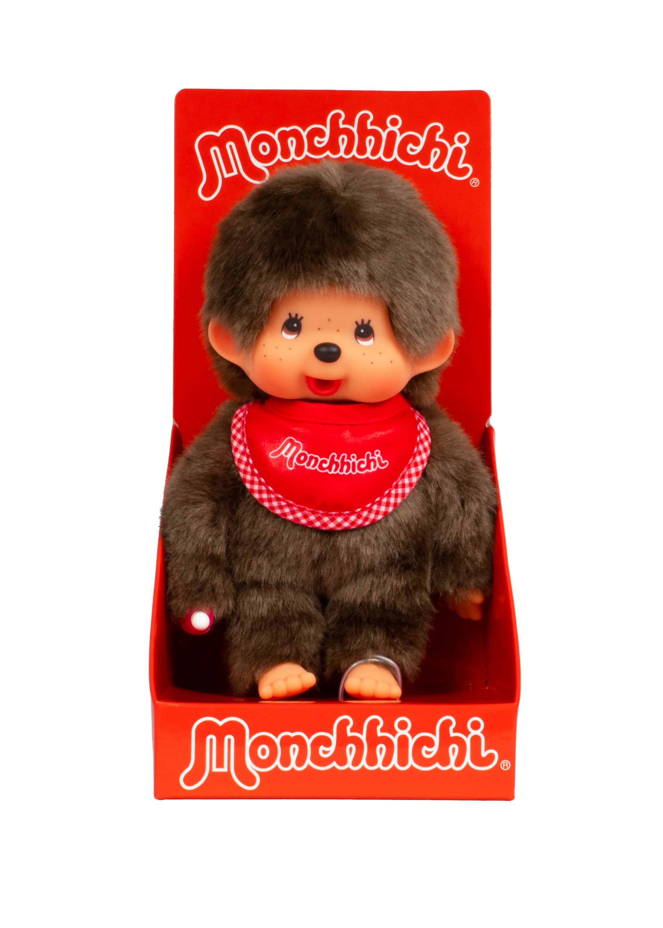 Monchhichi Original Red Bib Plush