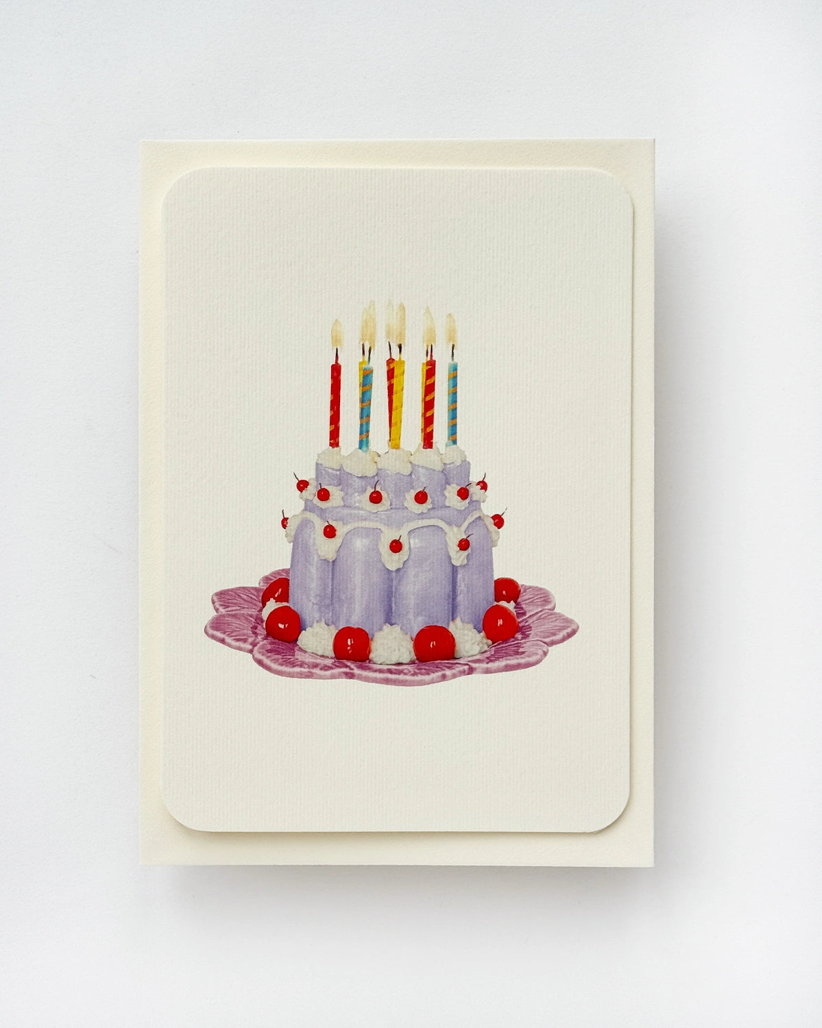 Lavender Cream Blancmange Greeting Card image 1
