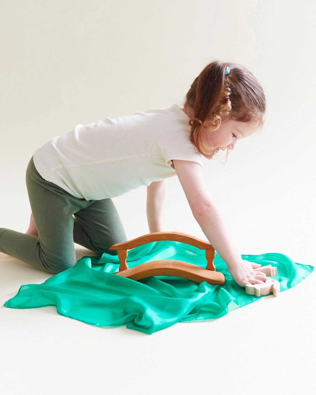 New Mini Solid Colour Green Playsilks