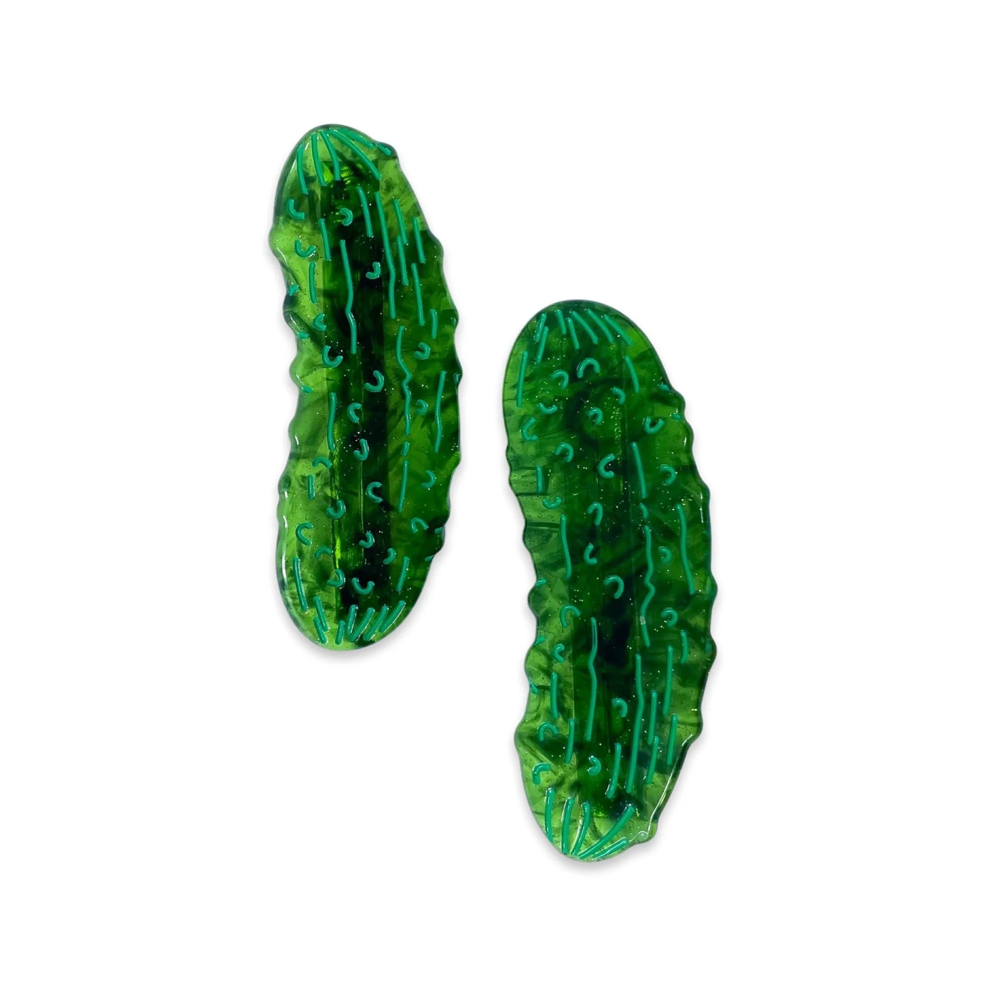 Pickle Alligator Hair Clip Set image 0