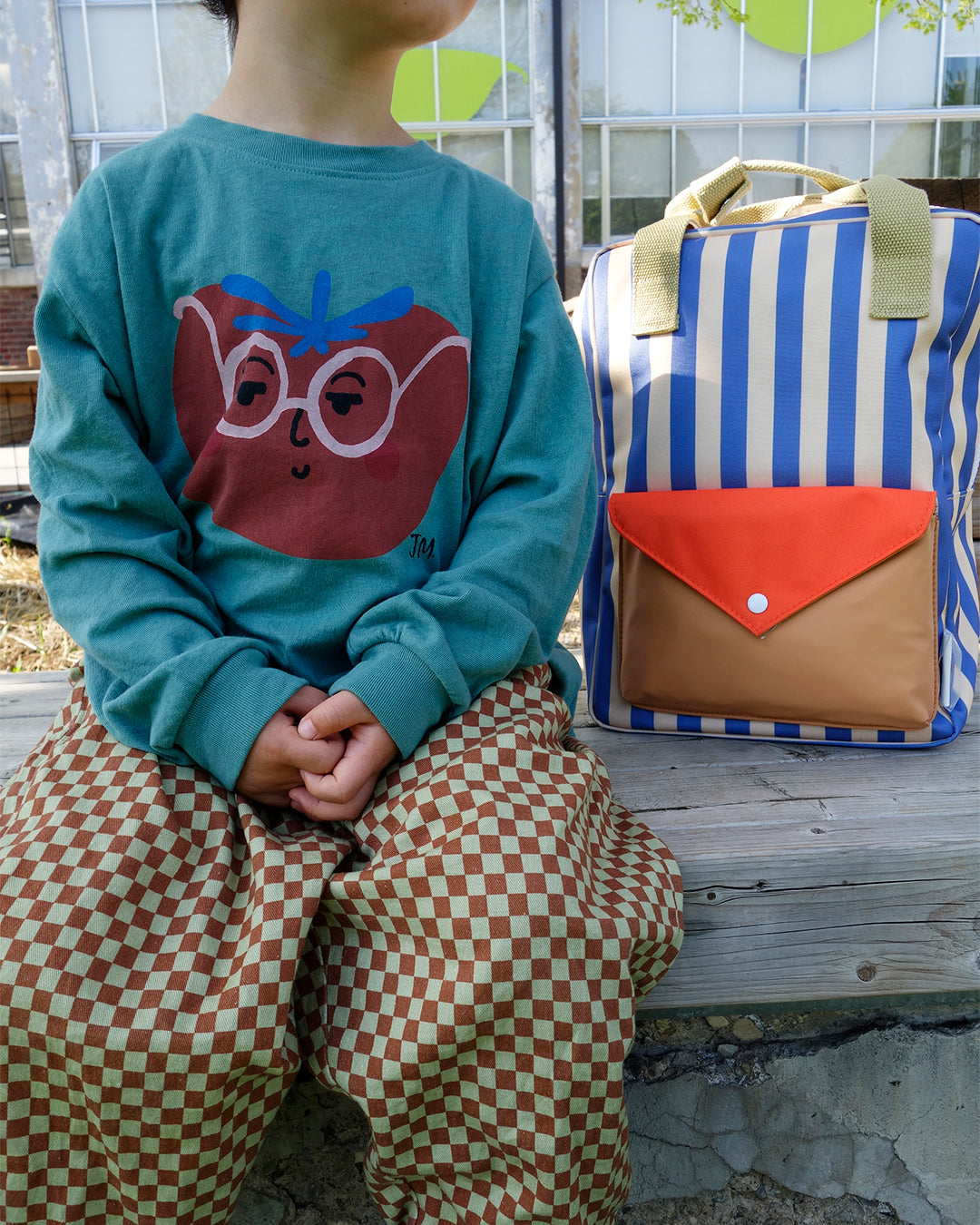 Backpack Medium Envelope (Blue and Yellow Stripe) | Wonders of the Deep Sea image 1