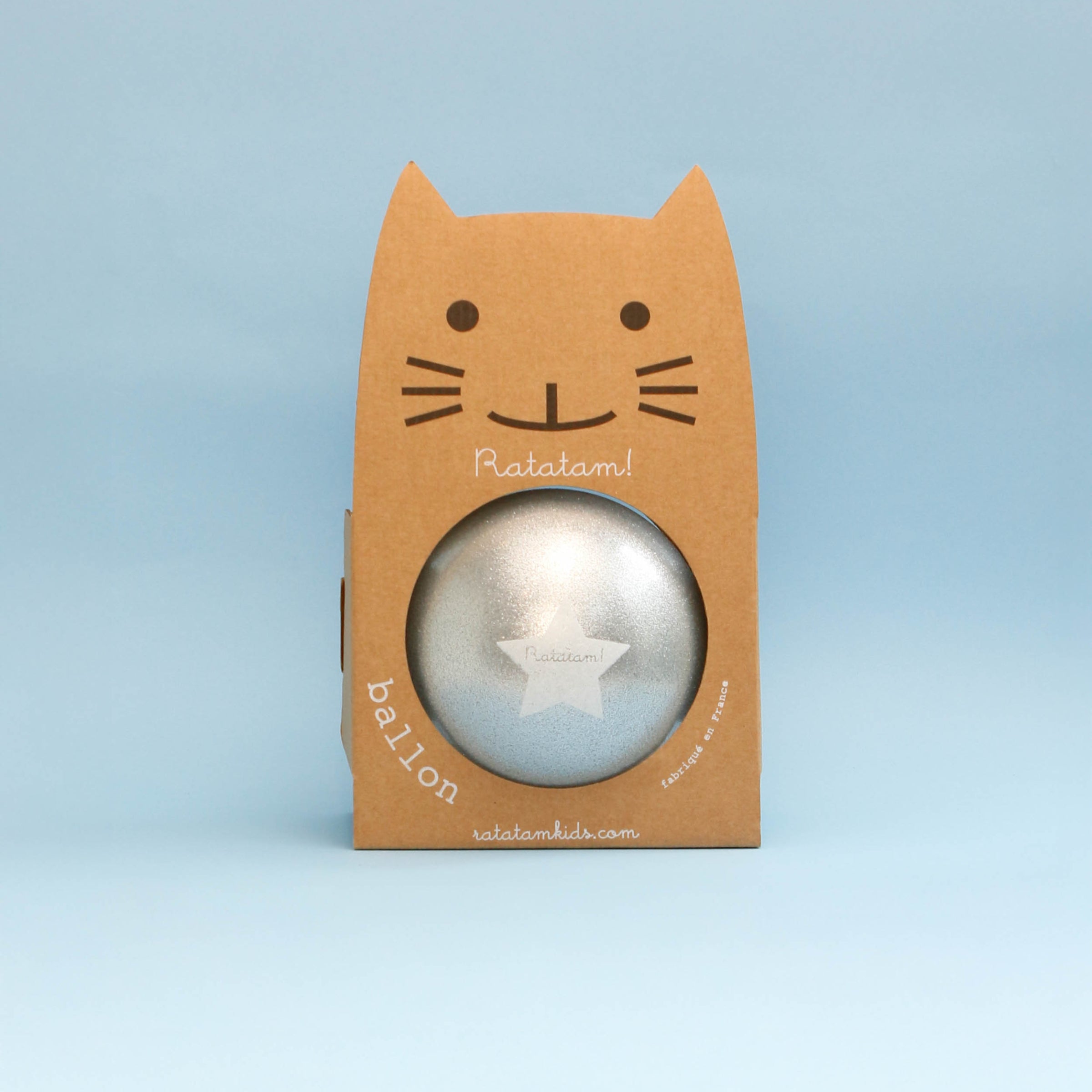 Glitter Sliver Cat Balloon ball | 15cm image 0