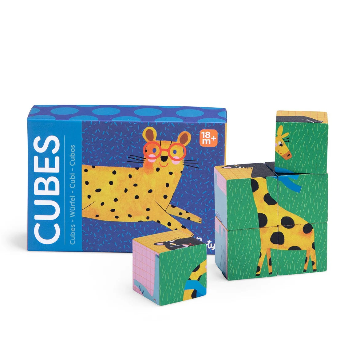 Les Toupitis 6 Wood Cube Puzzle image 1