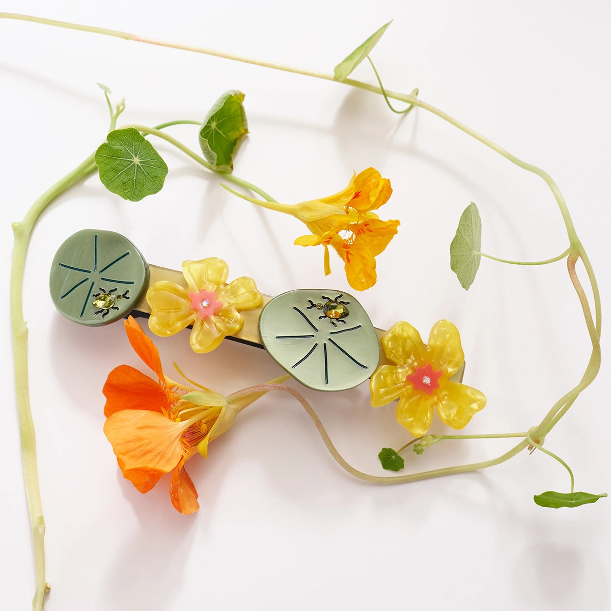 Jewelled Nasturtium Flower Beetle French Barrette