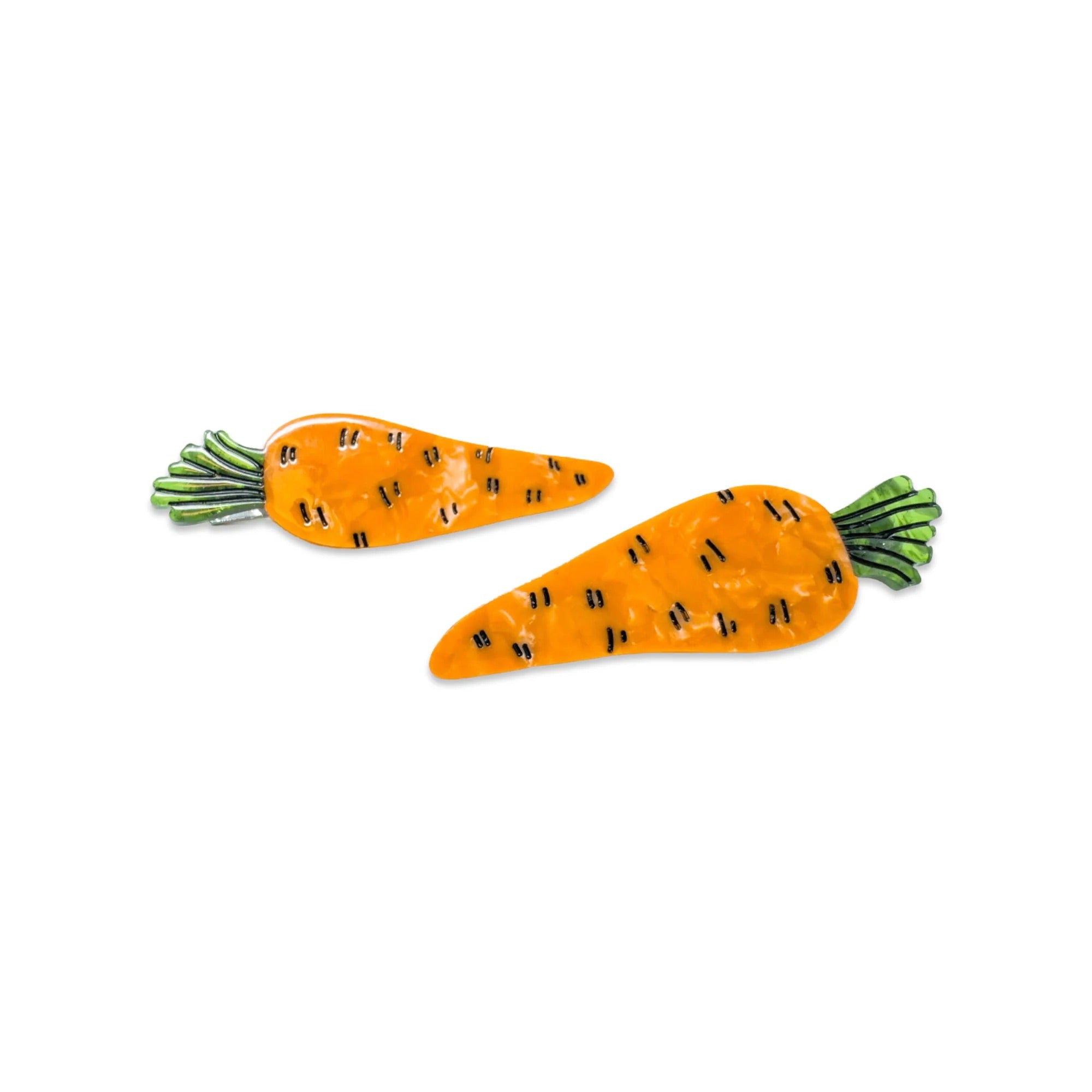 Carrot Alligator Hair Clip Set image 2