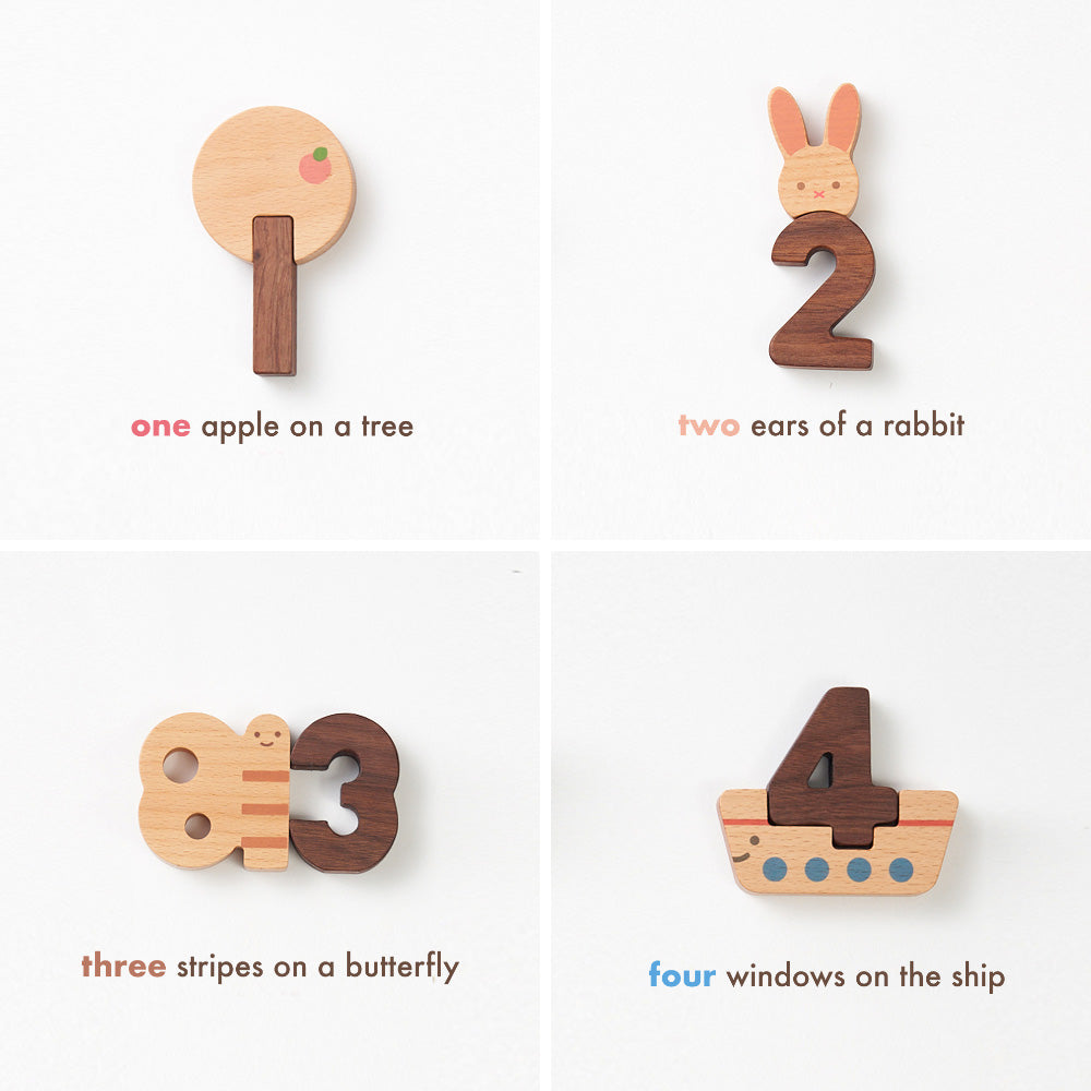 Wooden Numbers Play Block Set image 4