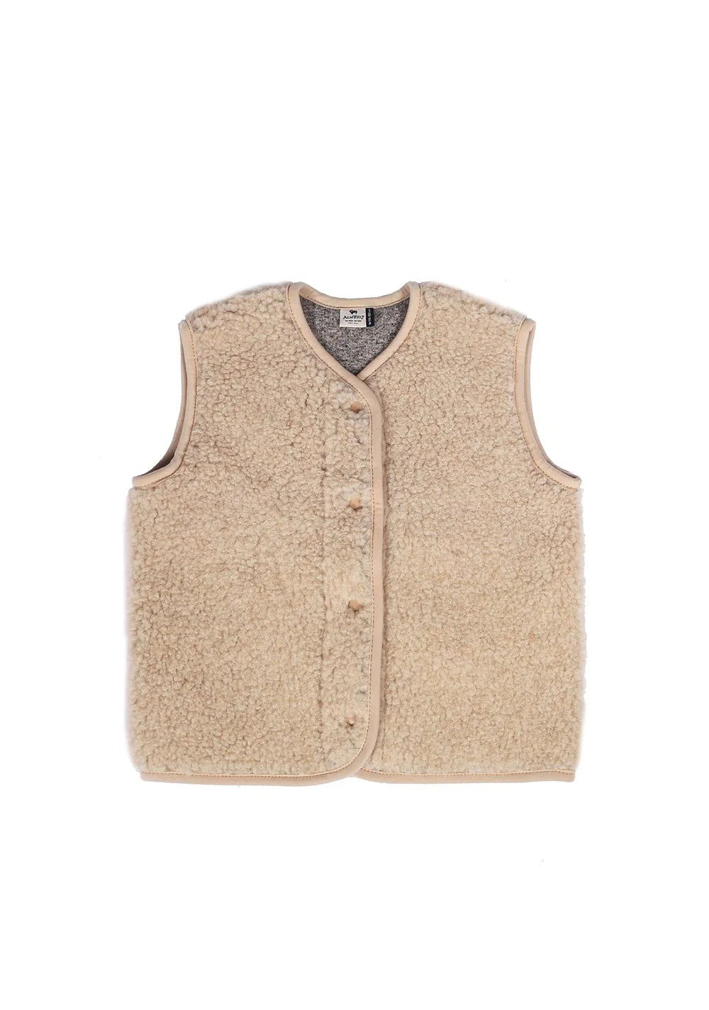Kids Vest Light Wool Natural