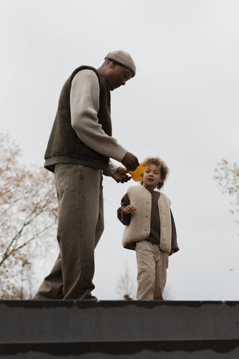 Kids Vest Light Wool Natural