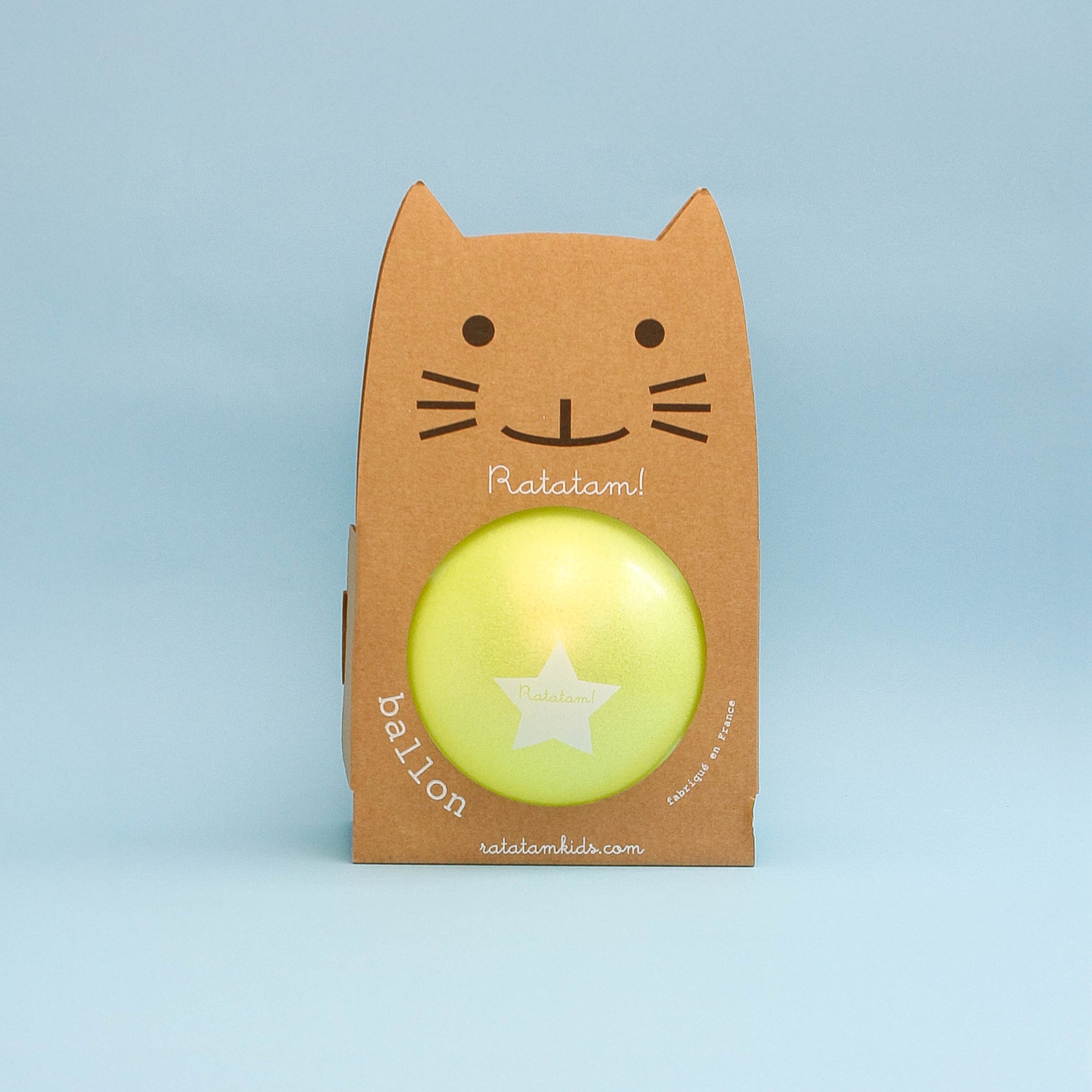 Glitter Yellow Cat Ballon Ball | 10cm image 0