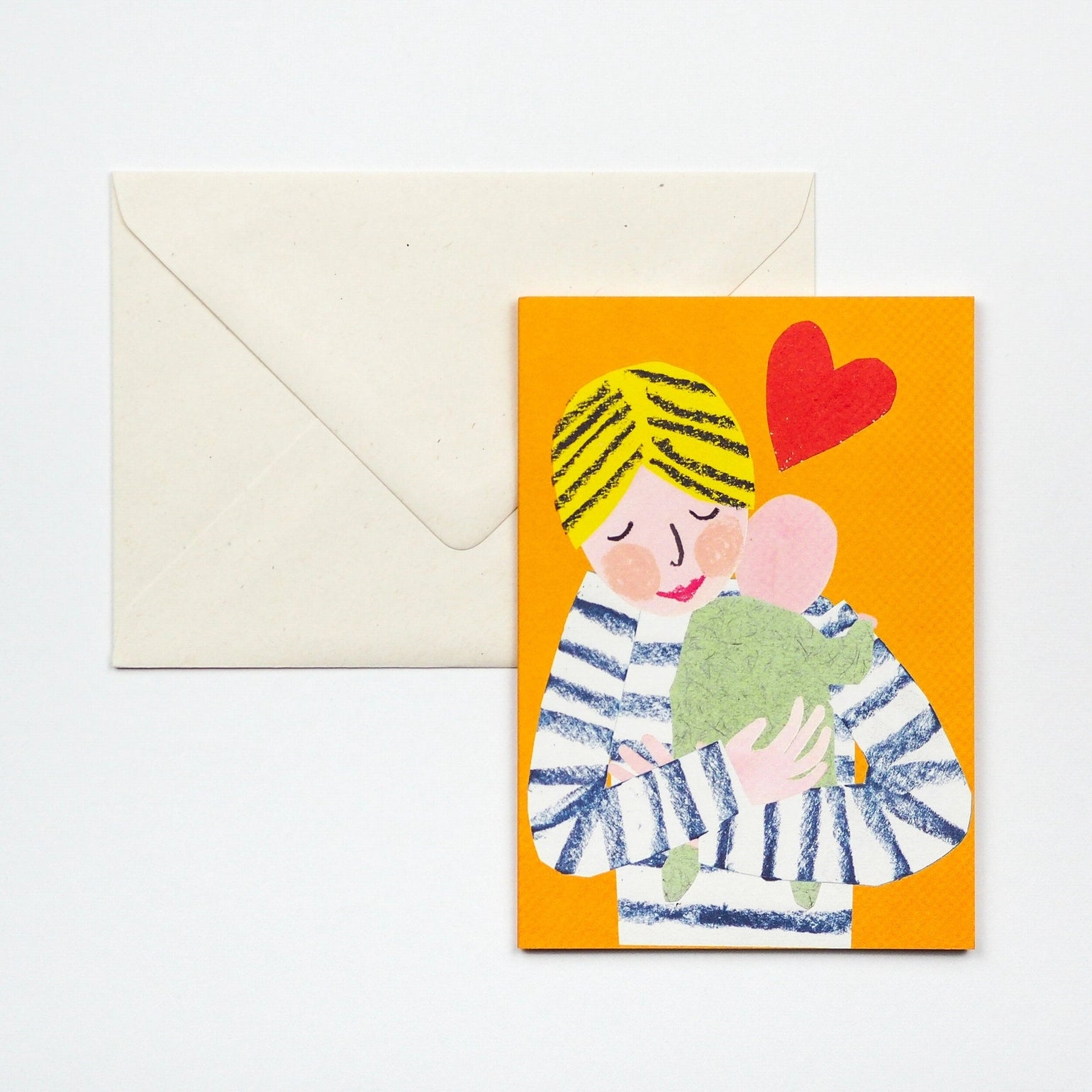 New Baby Cuddle Card Orange