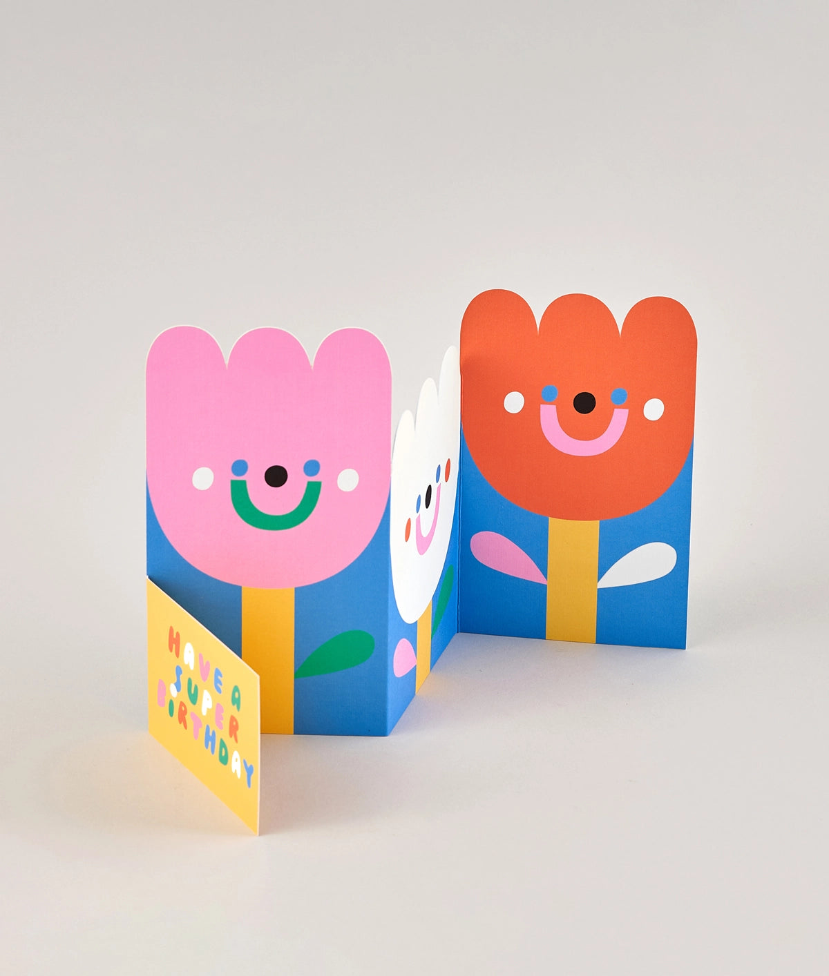 Flowers Fold Out Kid's Birthday Card image 1