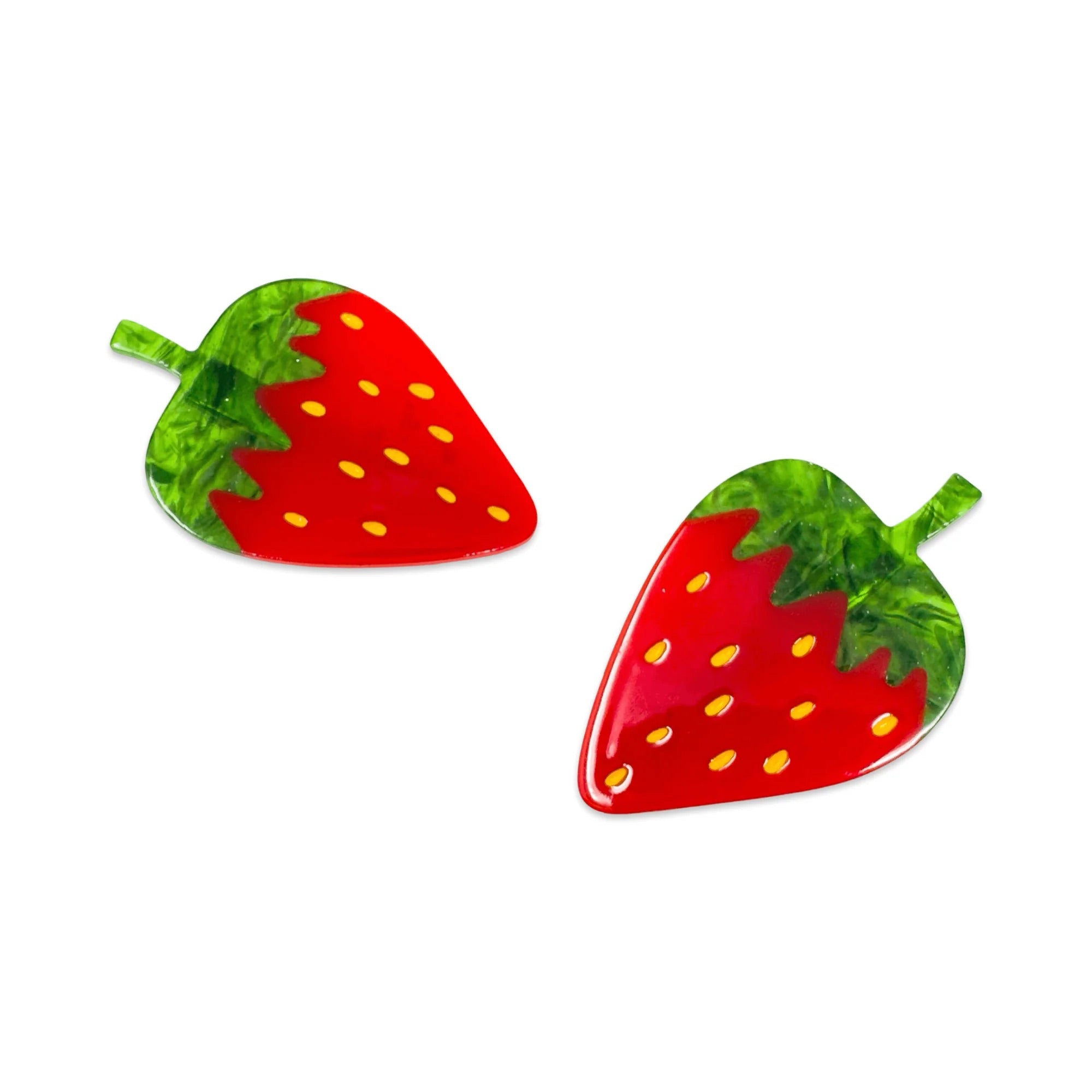 Strawberry Alligator Hair Clip Set image 1